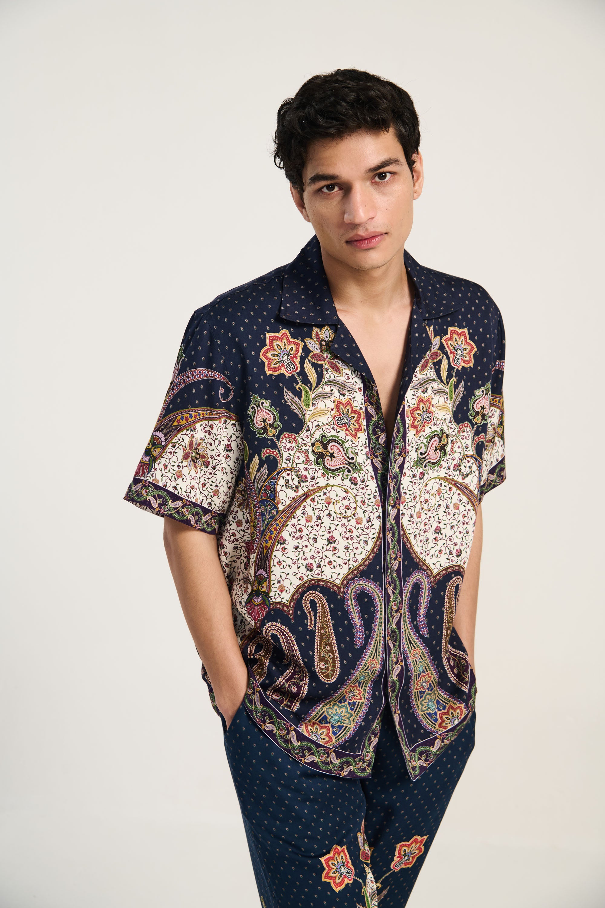 Midnight paisley shirt