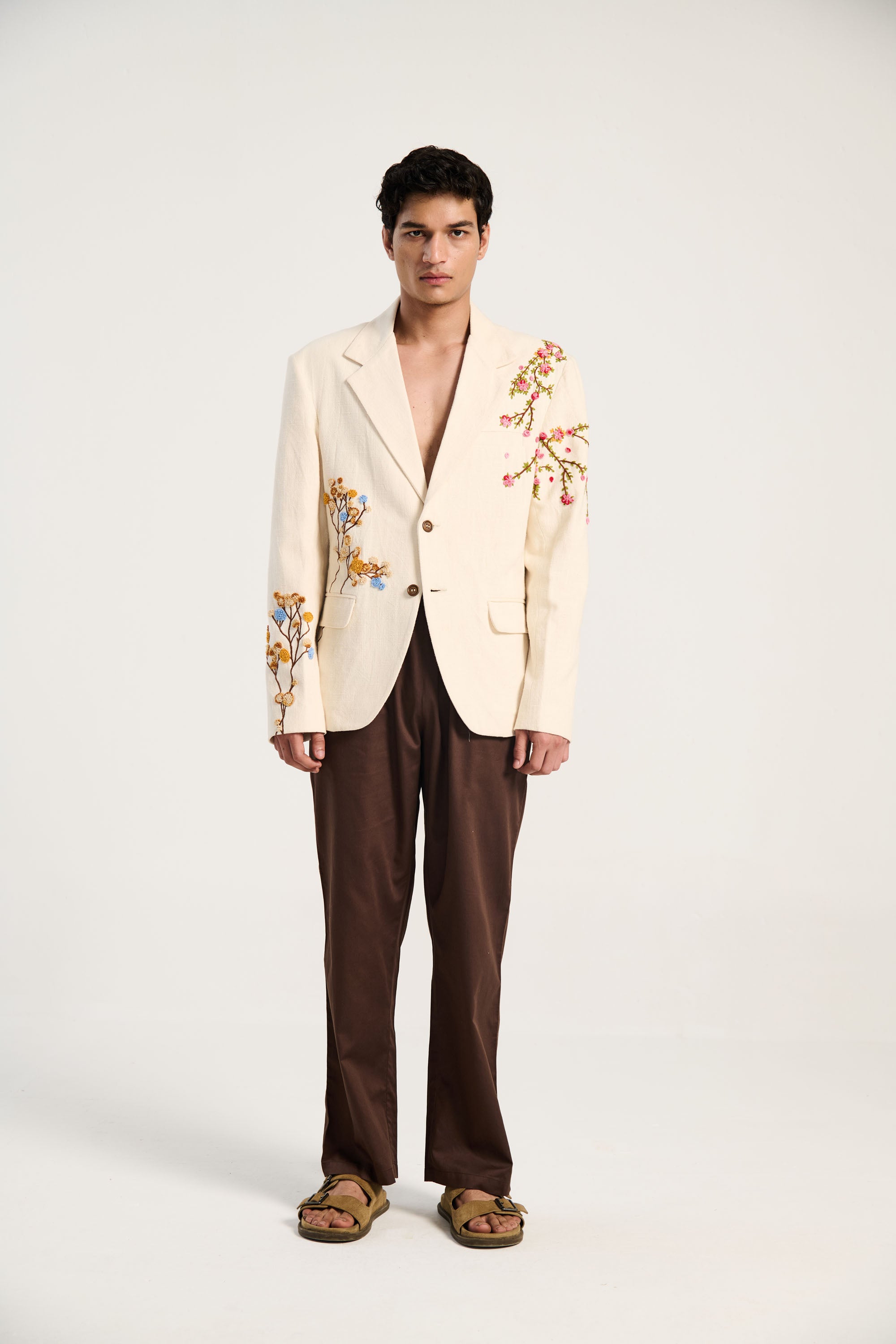 "Le Summer"  hand embroidered blazer