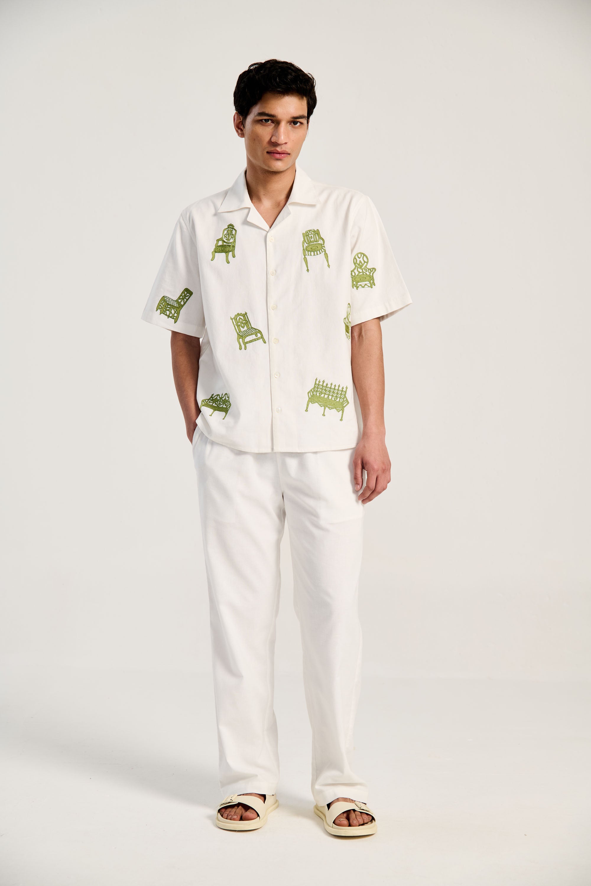 Embroidered furniture resort shirt