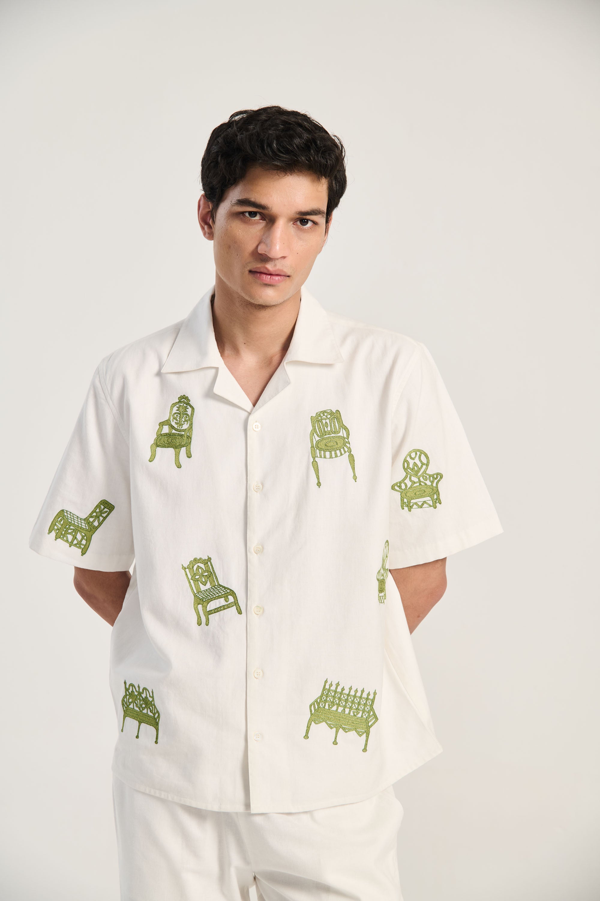 Embroidered furniture resort shirt