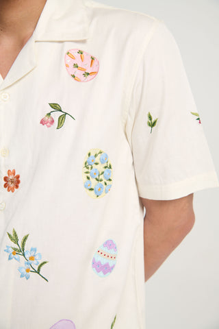 "Easter eggs" hand embroidered Shirt