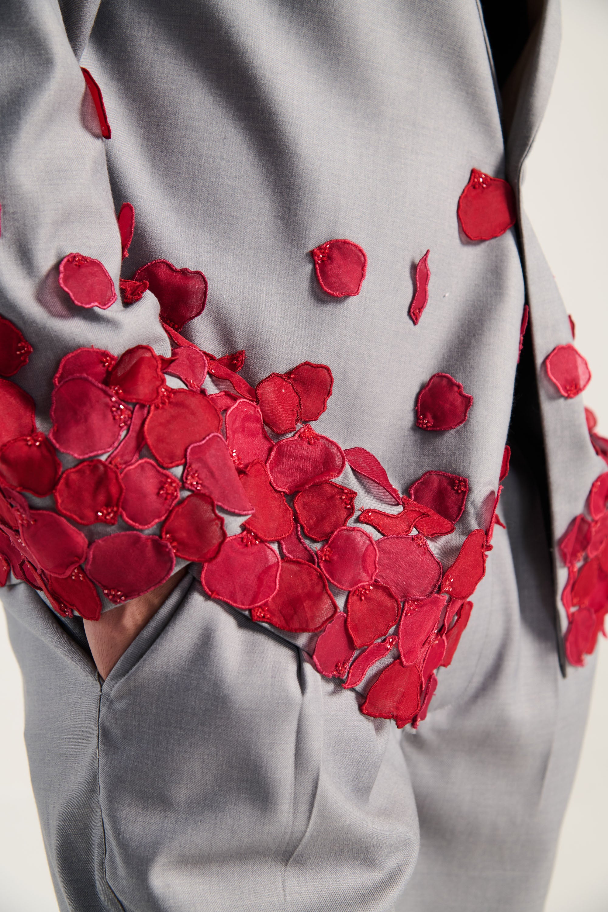 "Yours forever" hand appliqué resort blazer