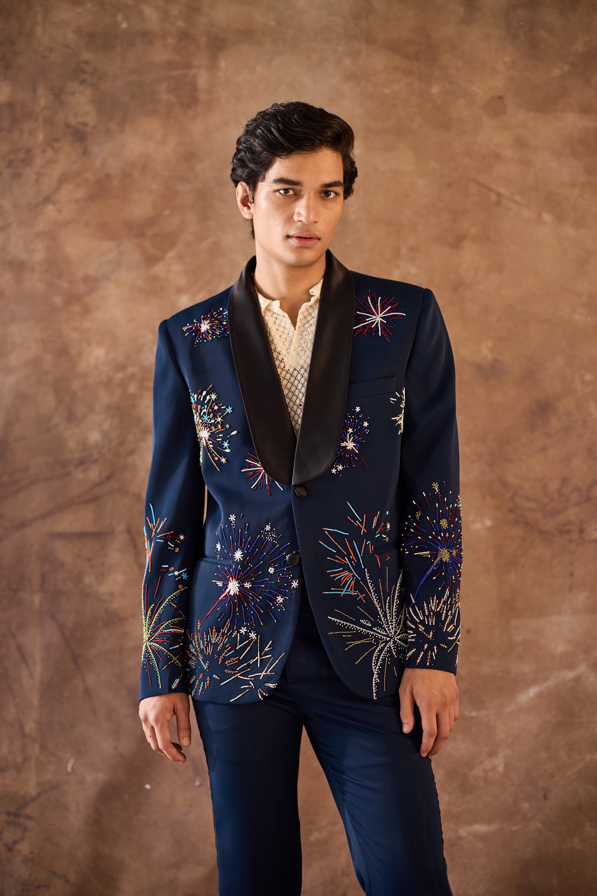 "Le Celebration" hand embroidered blazer