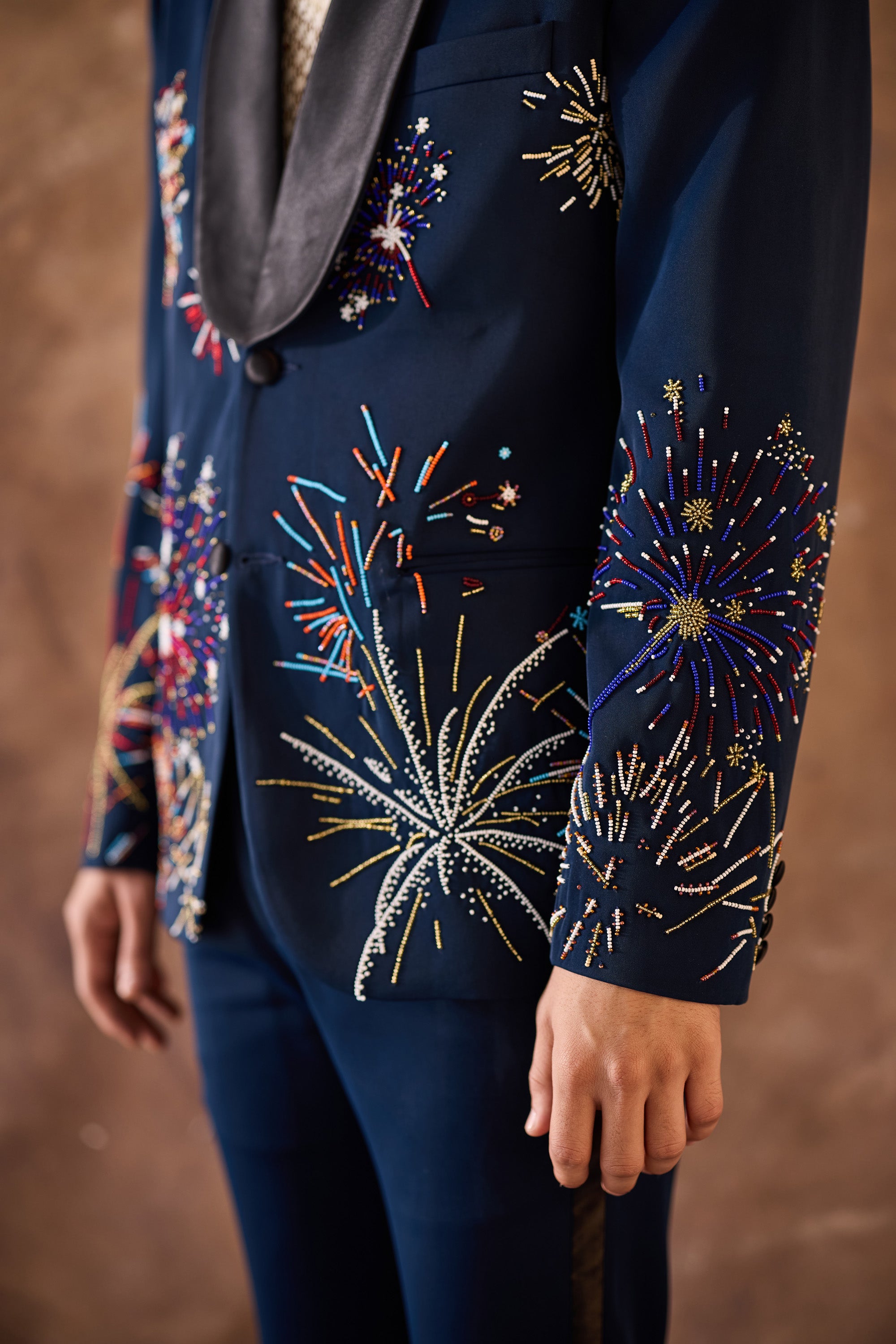 "Le Celebration" hand embroidered blazer