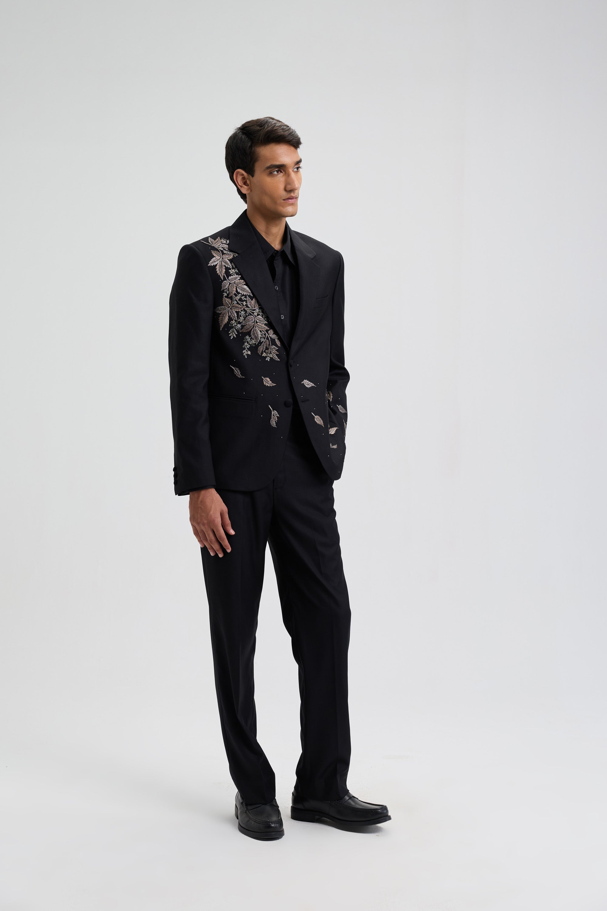 Moonlit Vine Hand embroidered Blazer