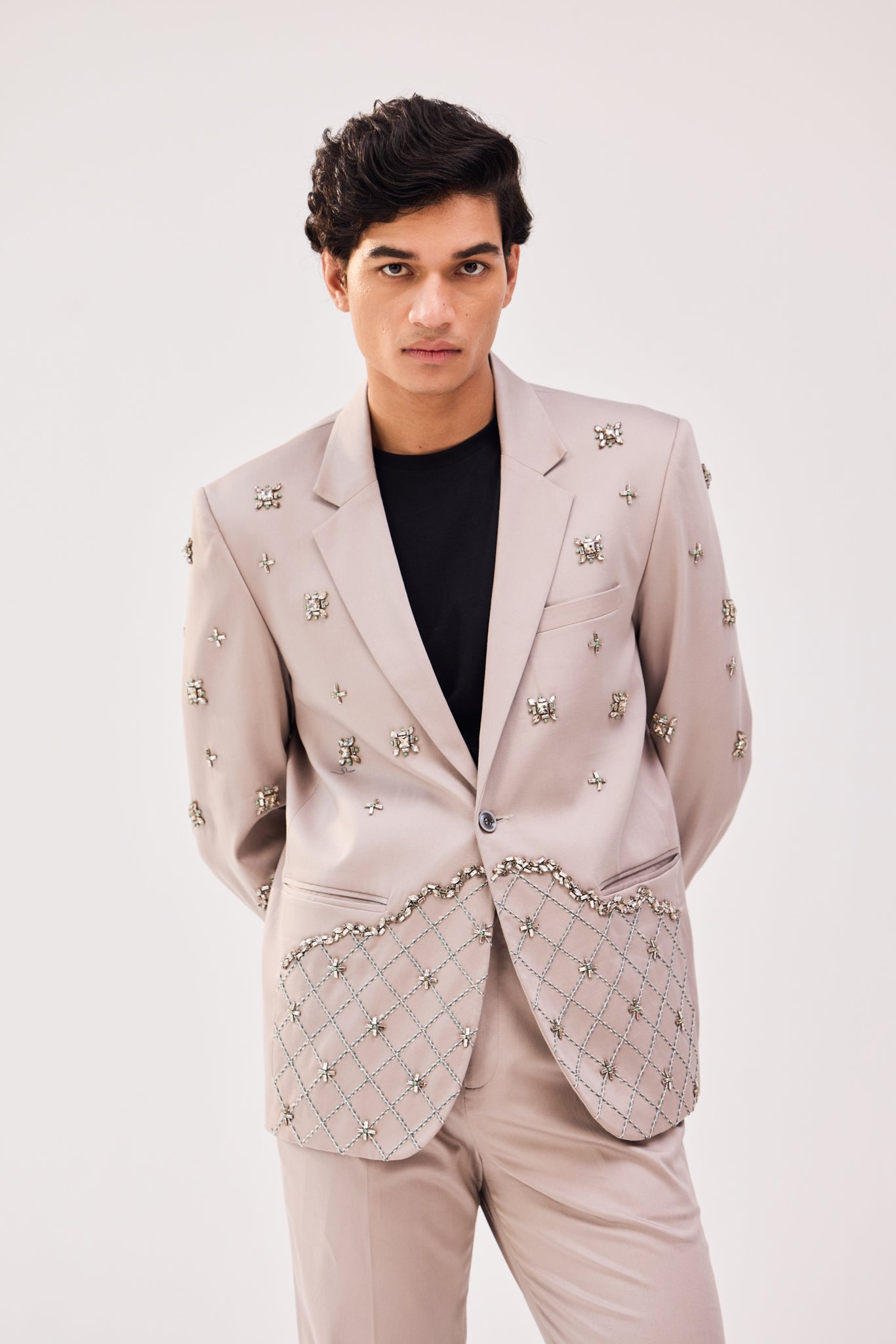 "Le Monte Carlo" hand embroidered blazer