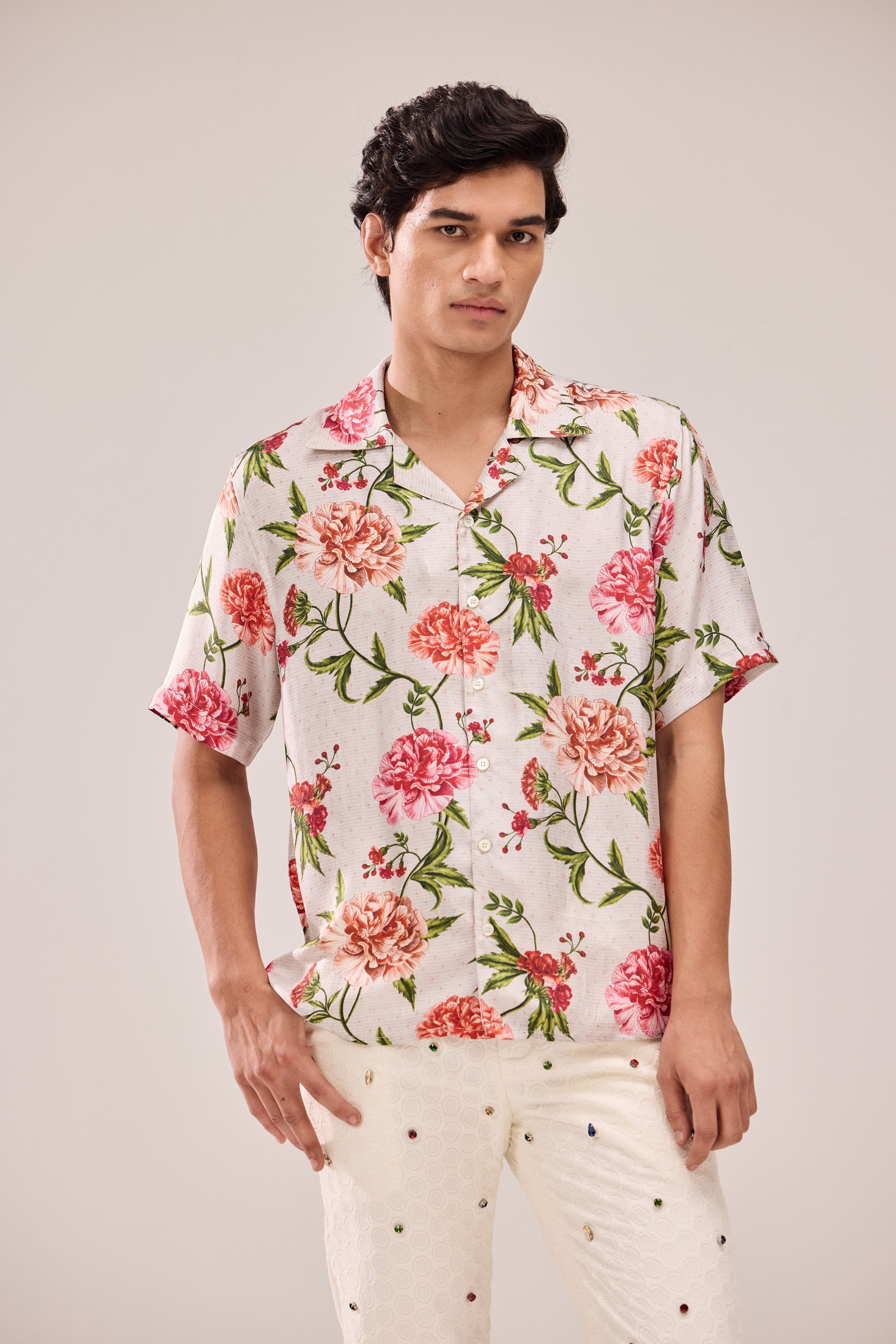 "Turks and Caicos" silk shirt