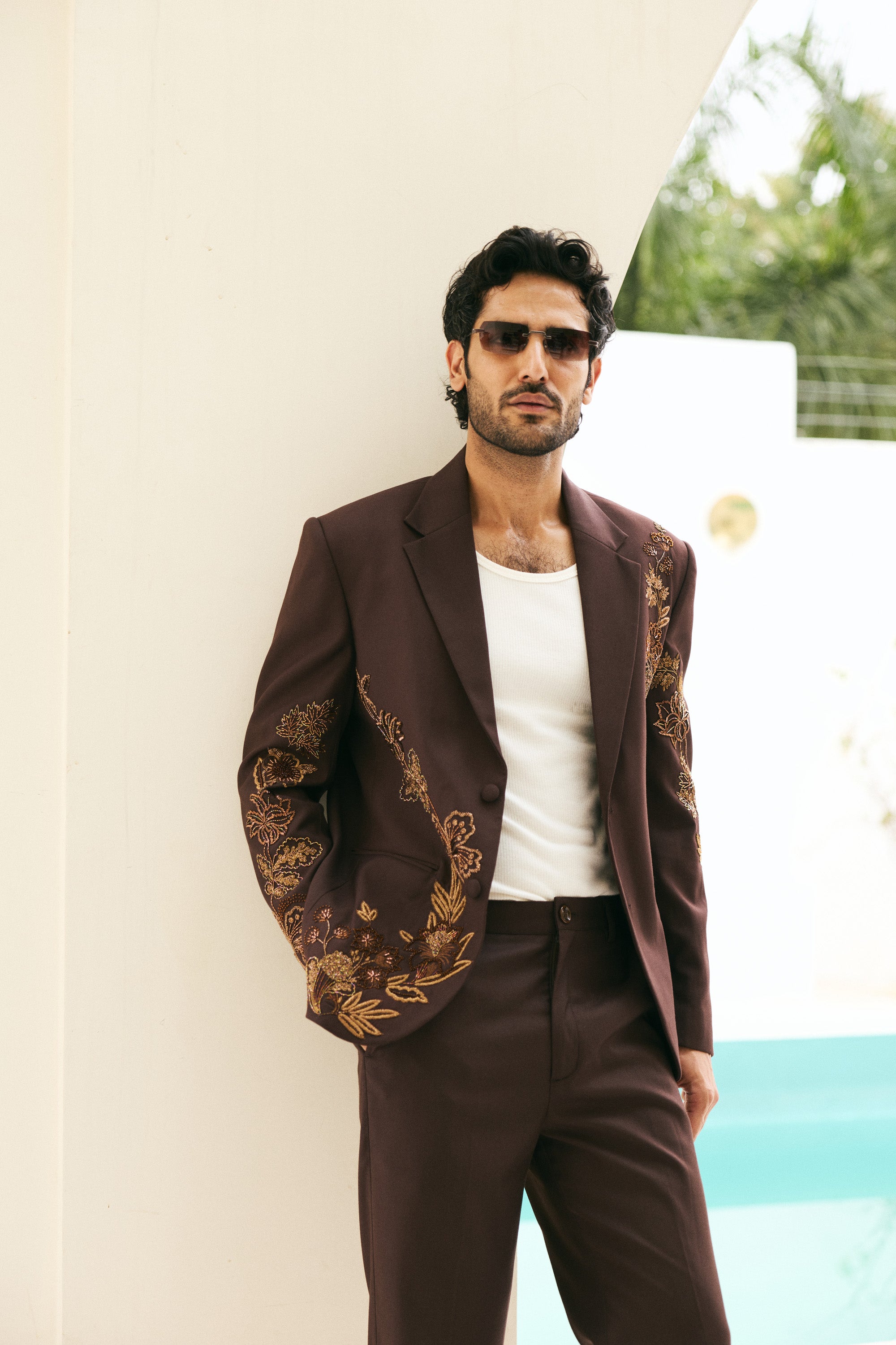 "Le Ibiza" Hand Embroidered Blazer