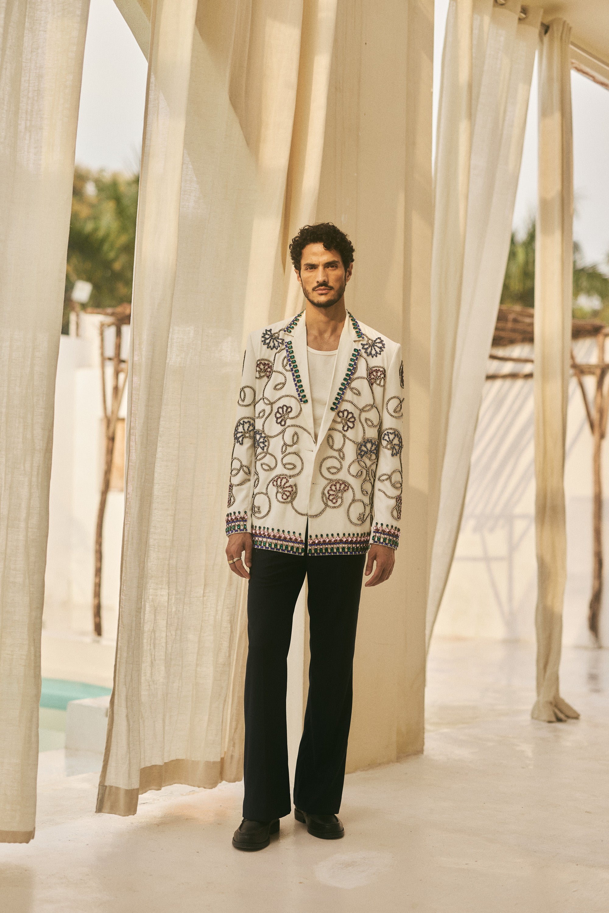 Moroccan hand embellished blazer