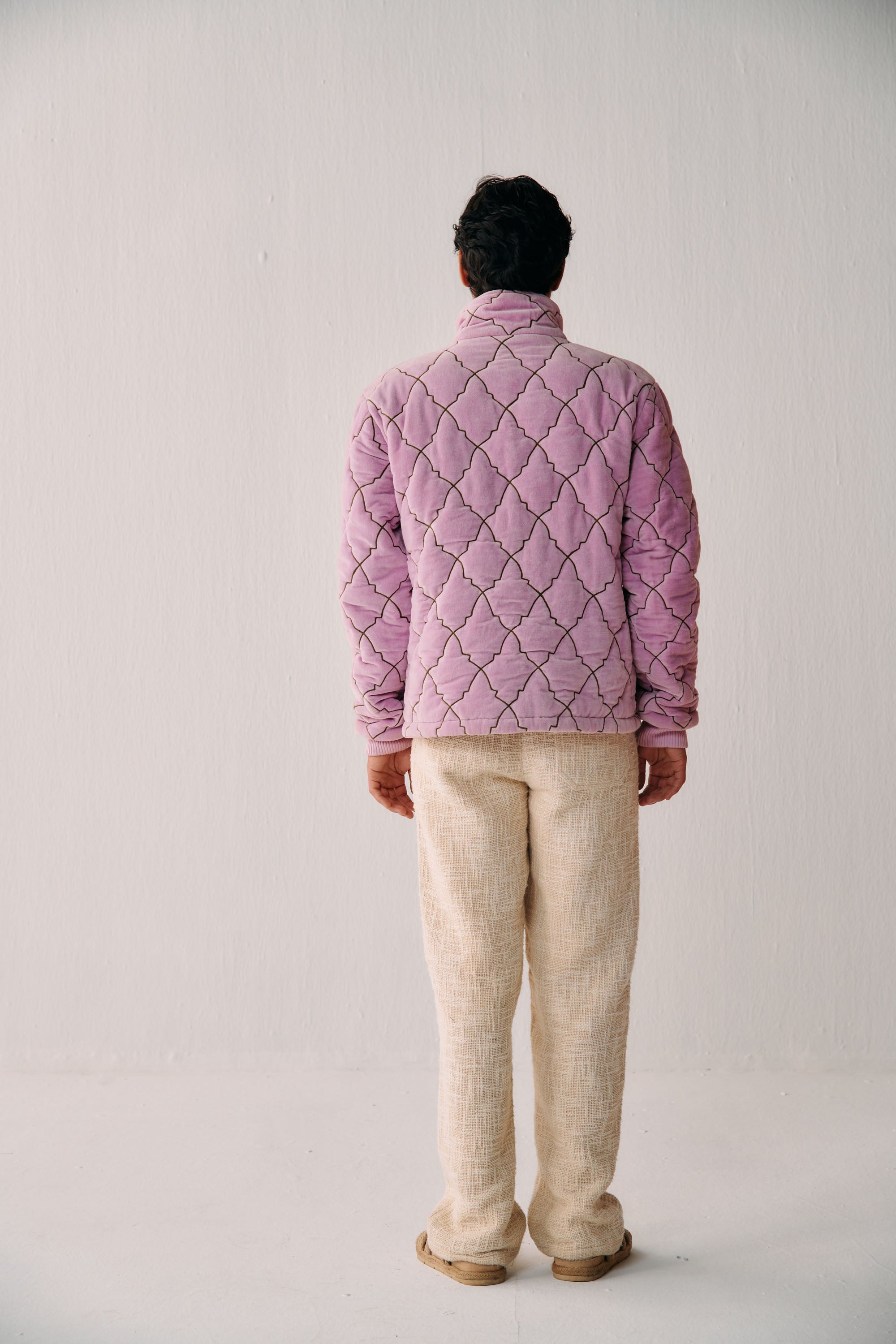 "Pink city" quilted jacket