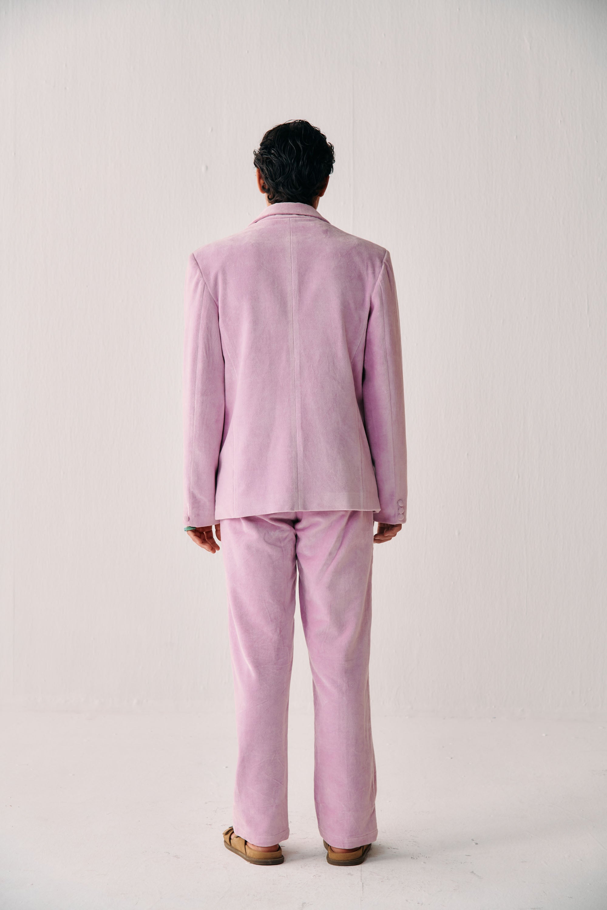 Bubblegum Pink velvet lounge pants