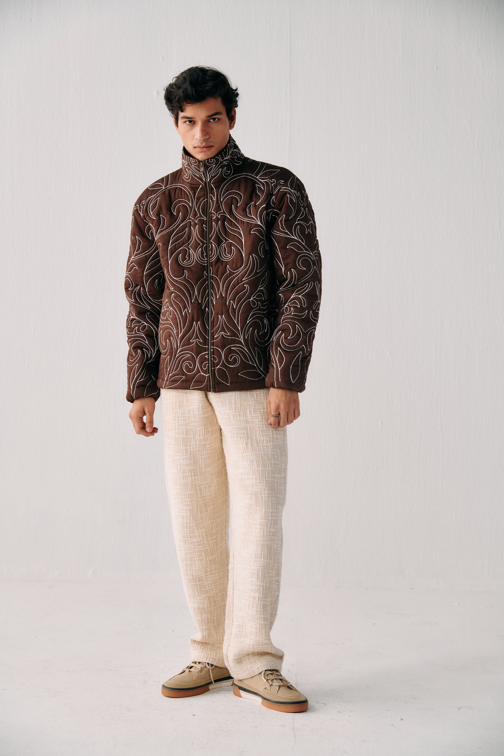 "Le Seoul" embroidered quilted jacket