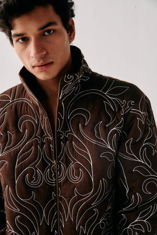 "Le Seoul" embroidered quilted jacket