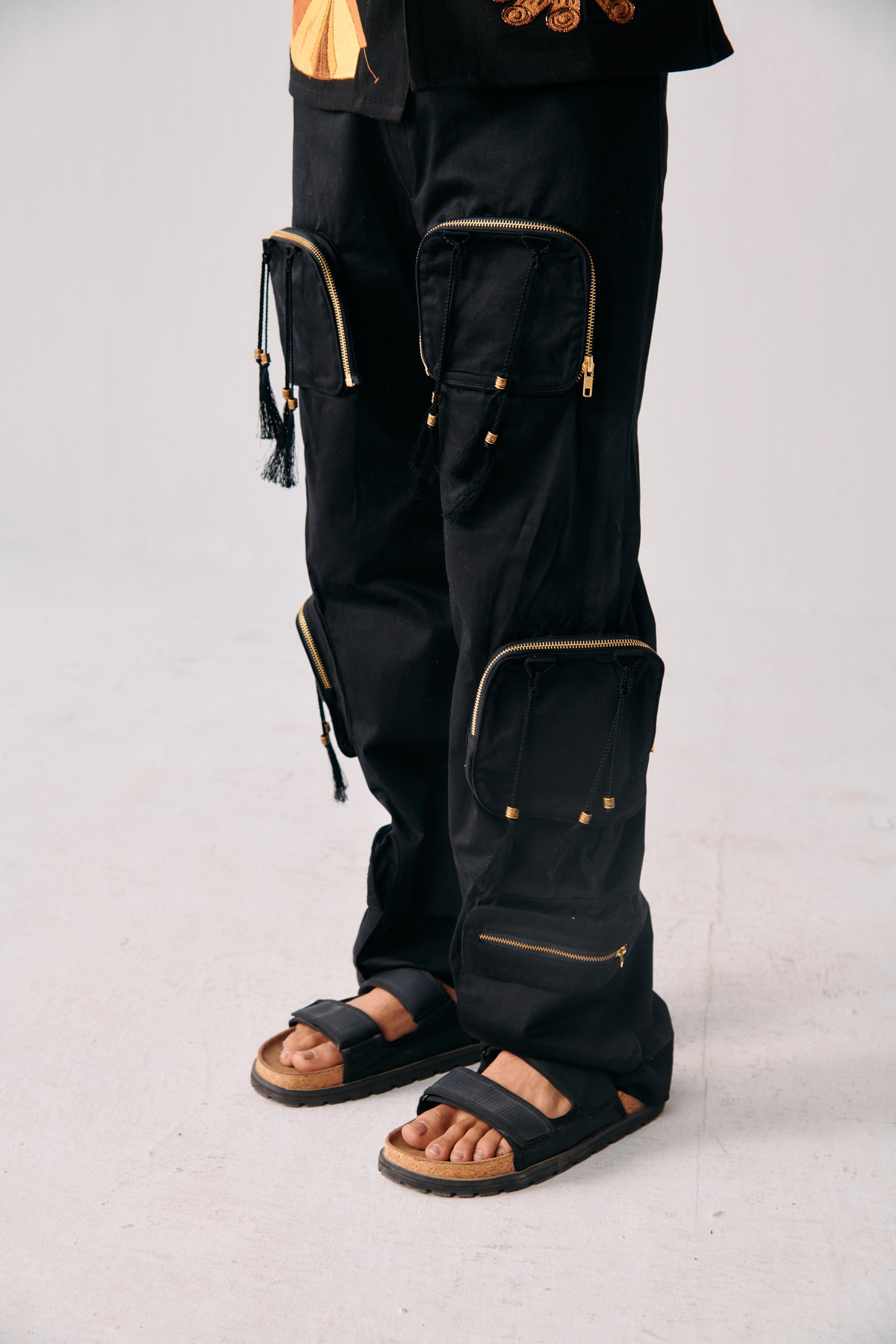 Handmade Tassels cargo pants