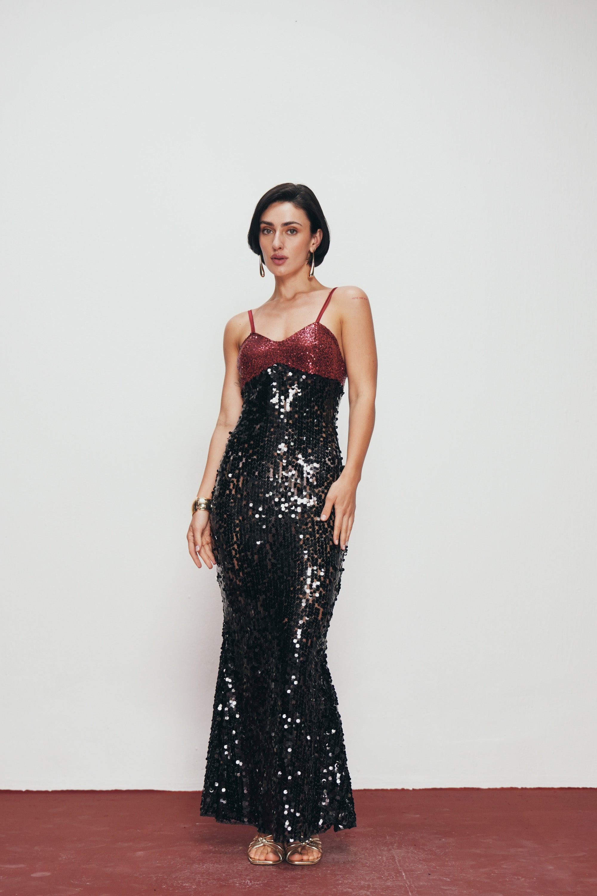Midnight Ember Sequin Gown