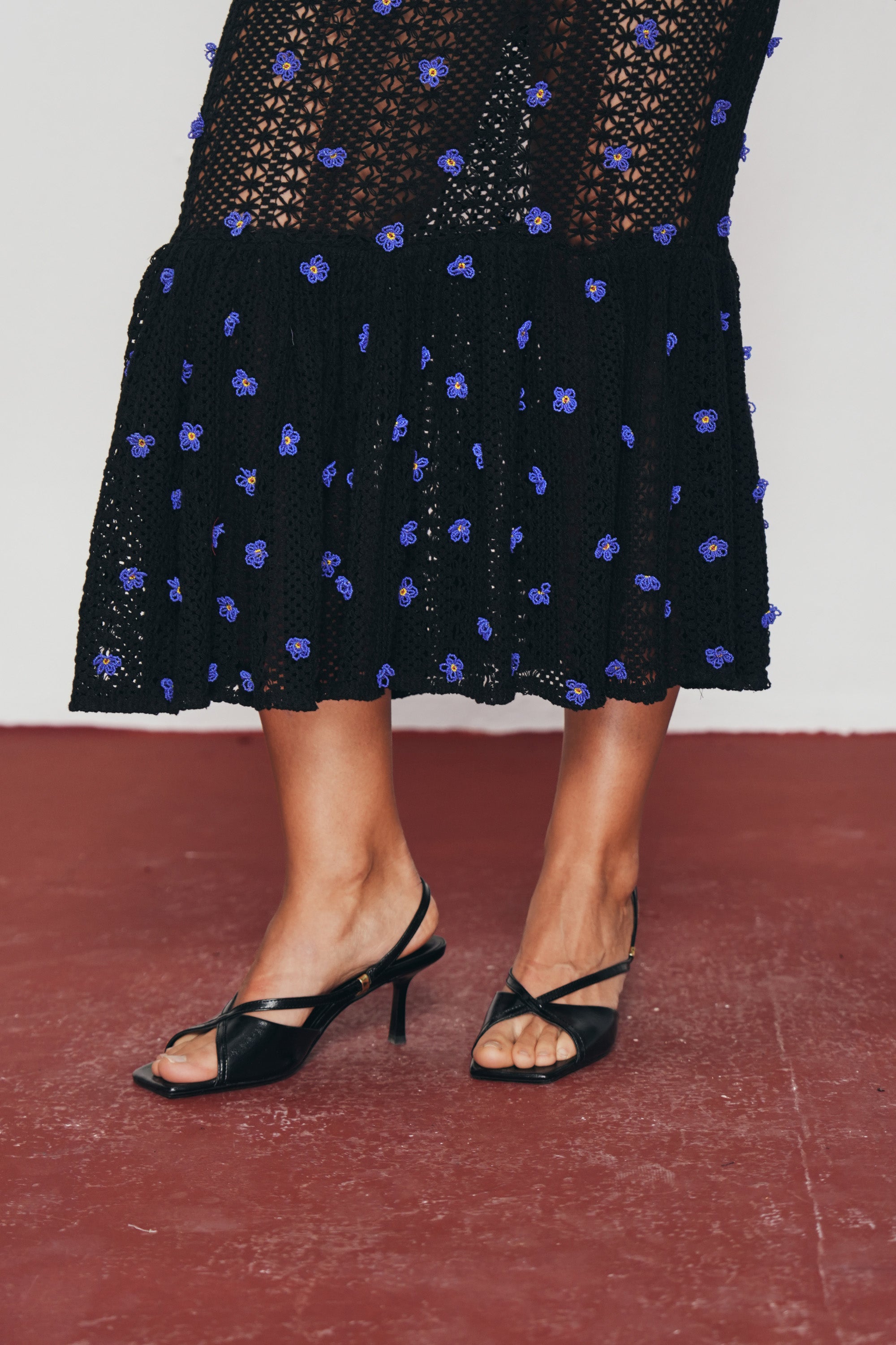 Amara hand beaded lace dress