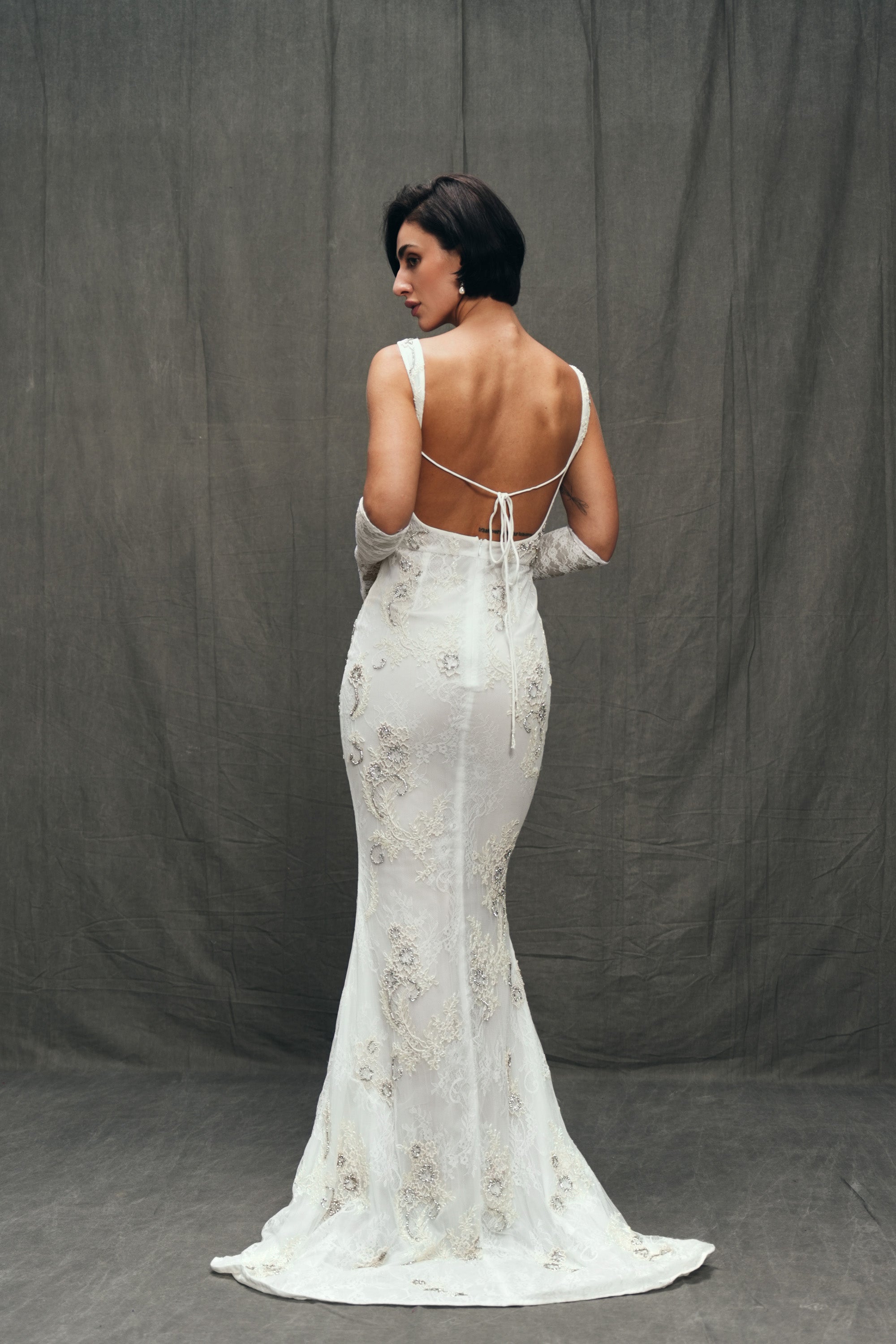 Aurora hand embroidered dress