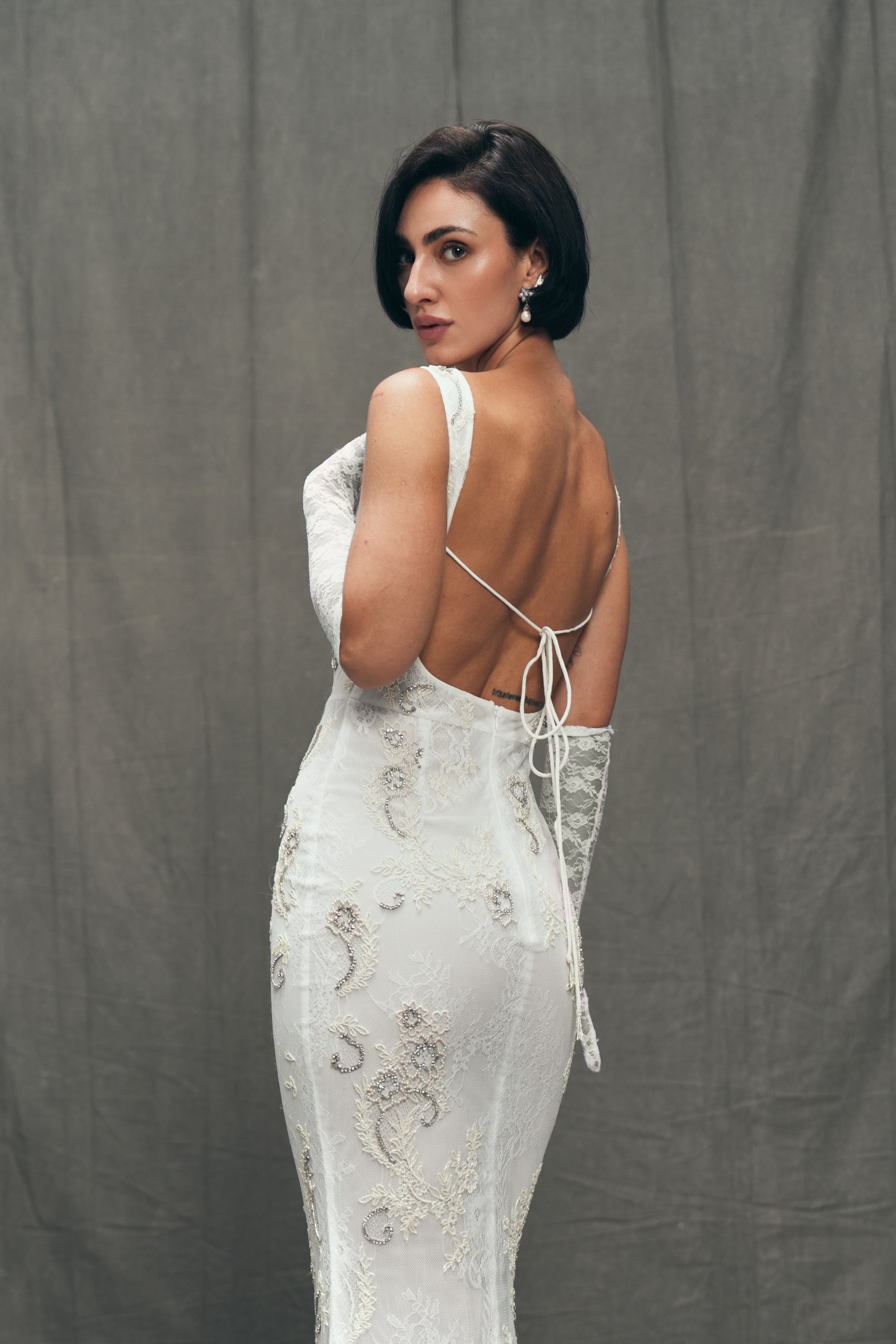 Aurora hand embroidered dress