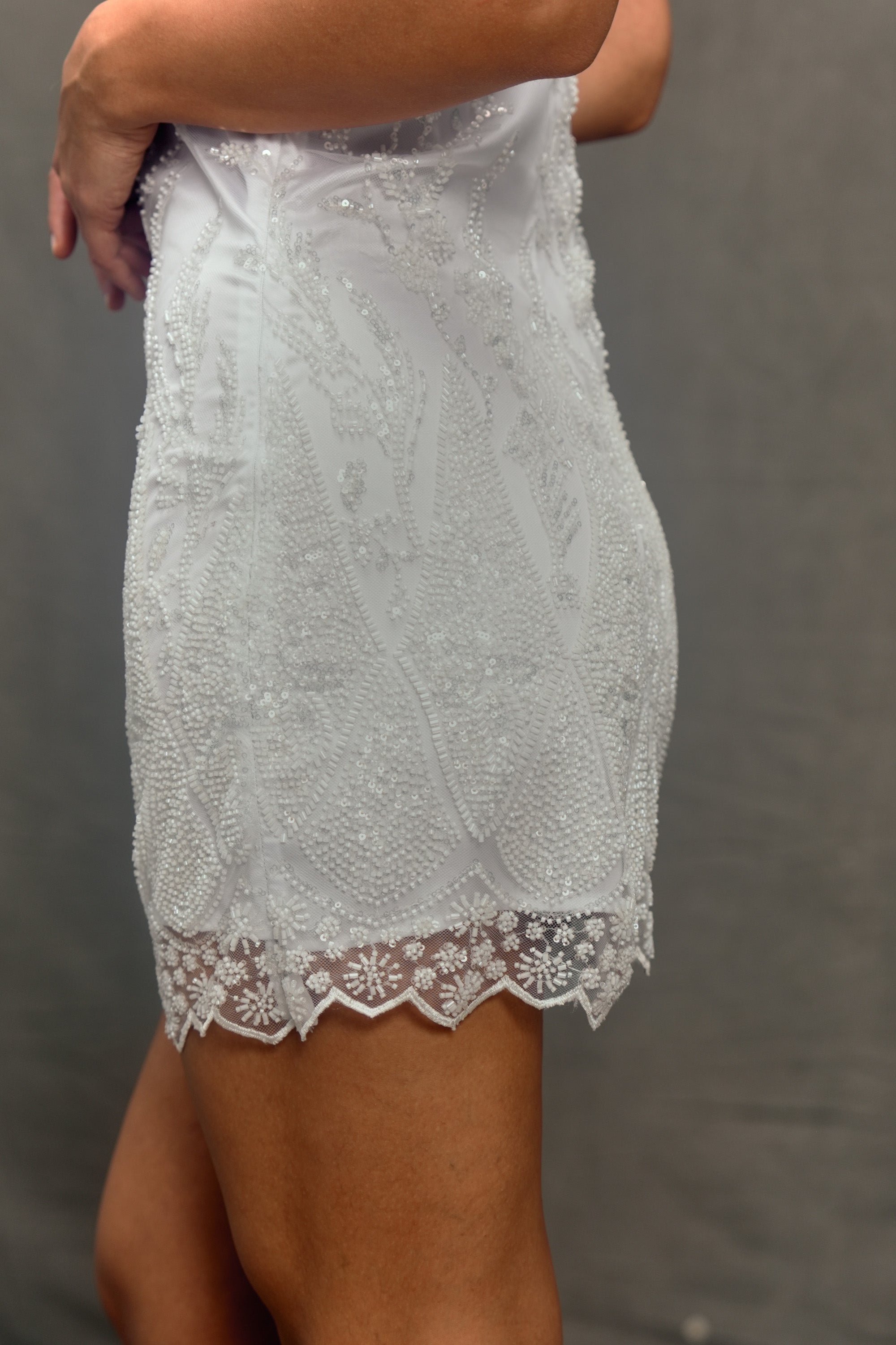 Ivory Whisper beaded dress
