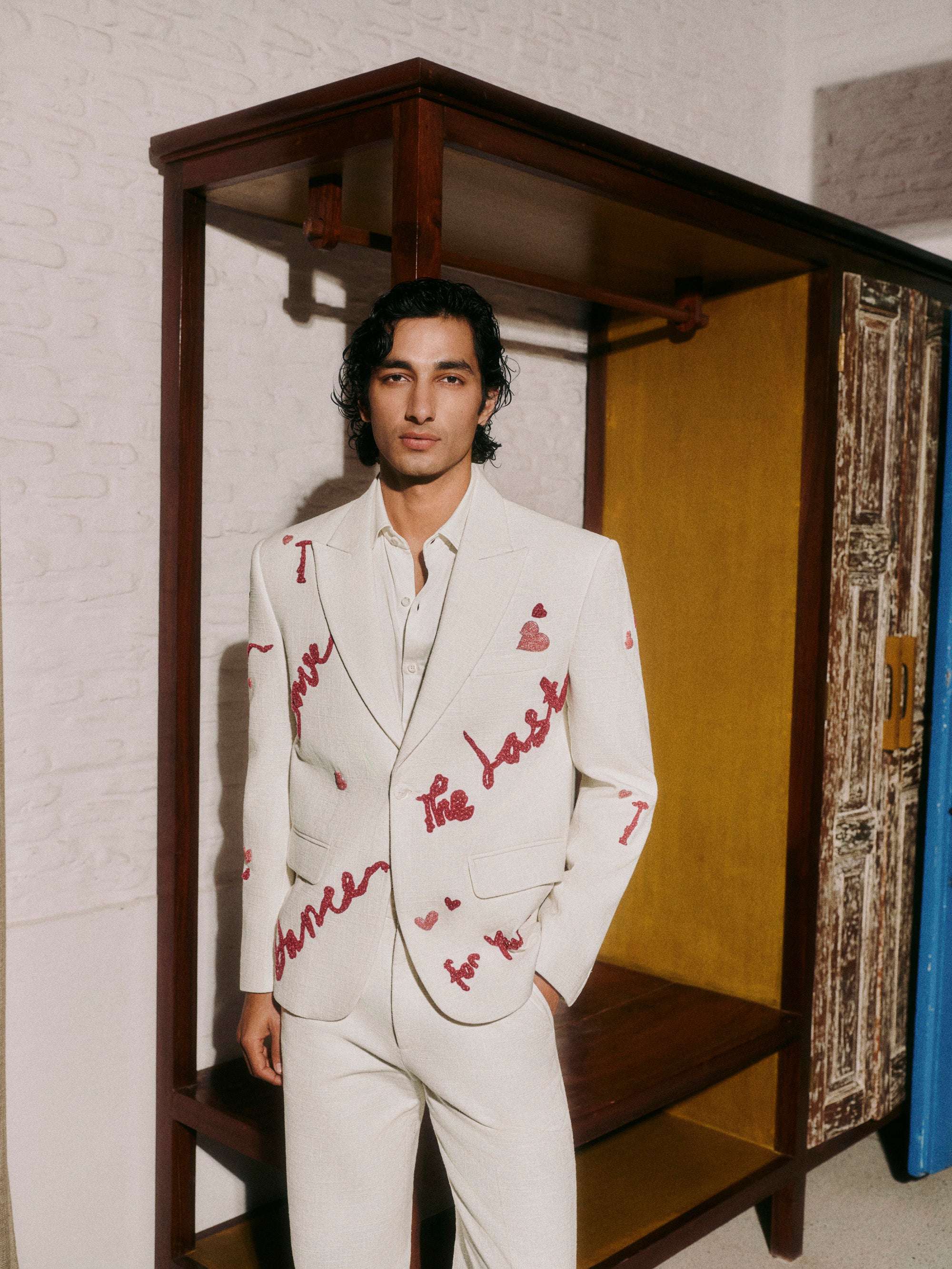 "Save the last dance" hand embroidered blazer