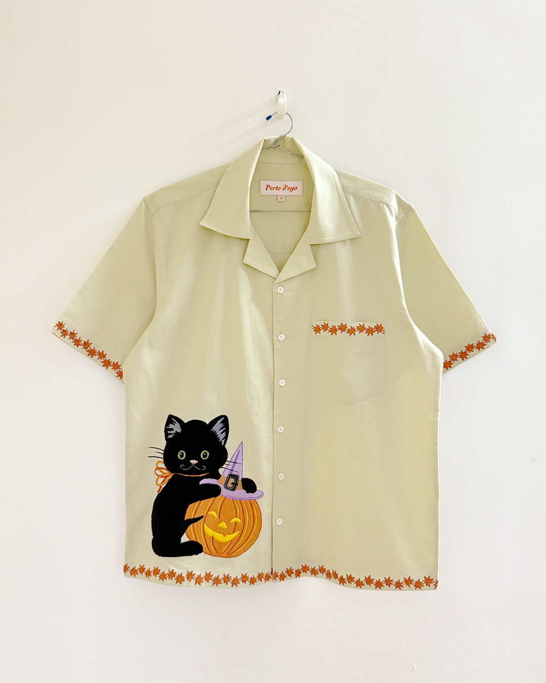 "Pumpkin Paws" embroidered shirt