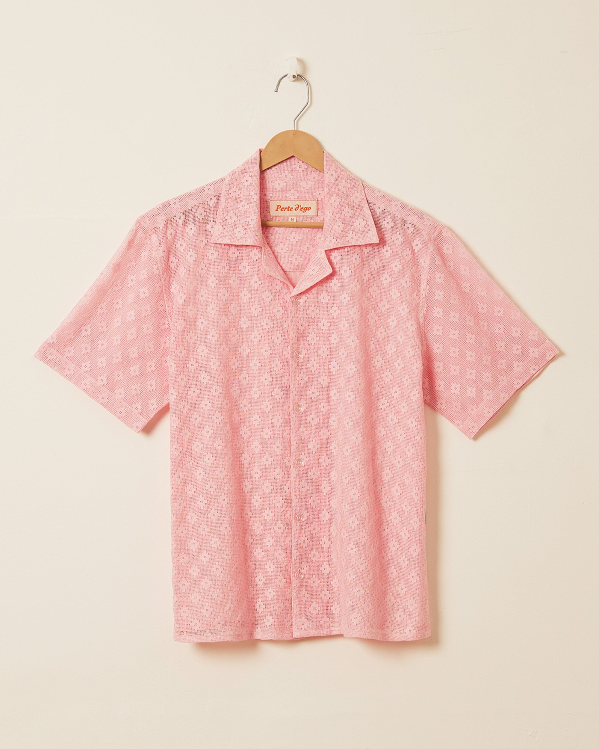 Baby pink lace shirt