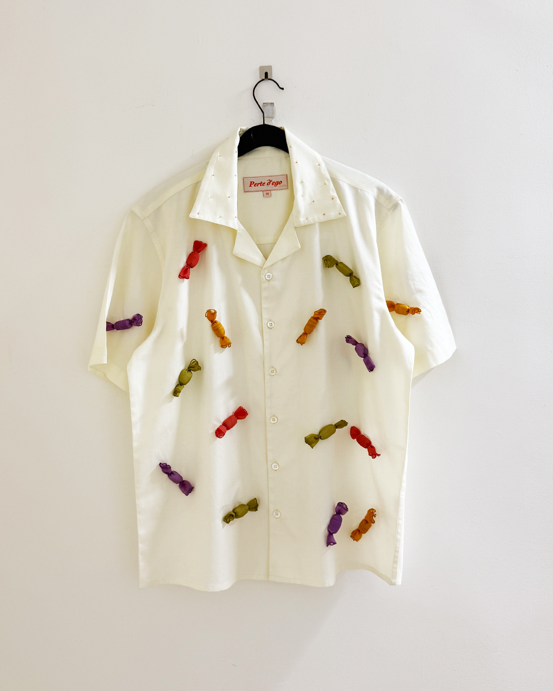 "Le candies" hand embroidered shirt