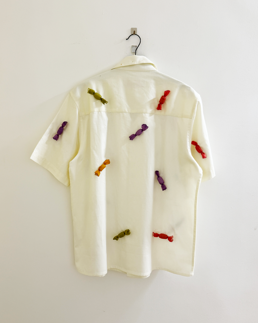 "Le candies" hand embroidered shirt