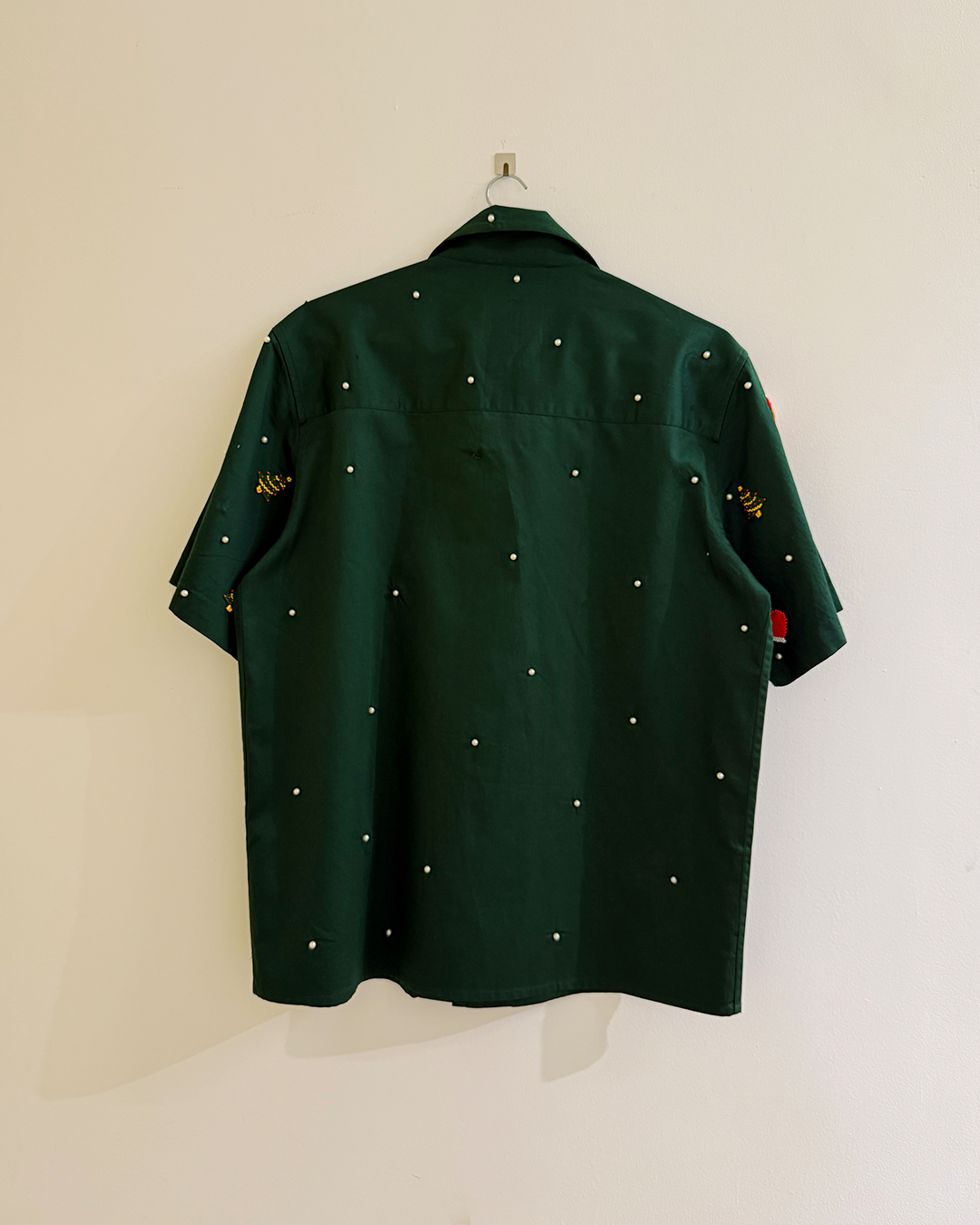 "Le christmas" beadwork shirt