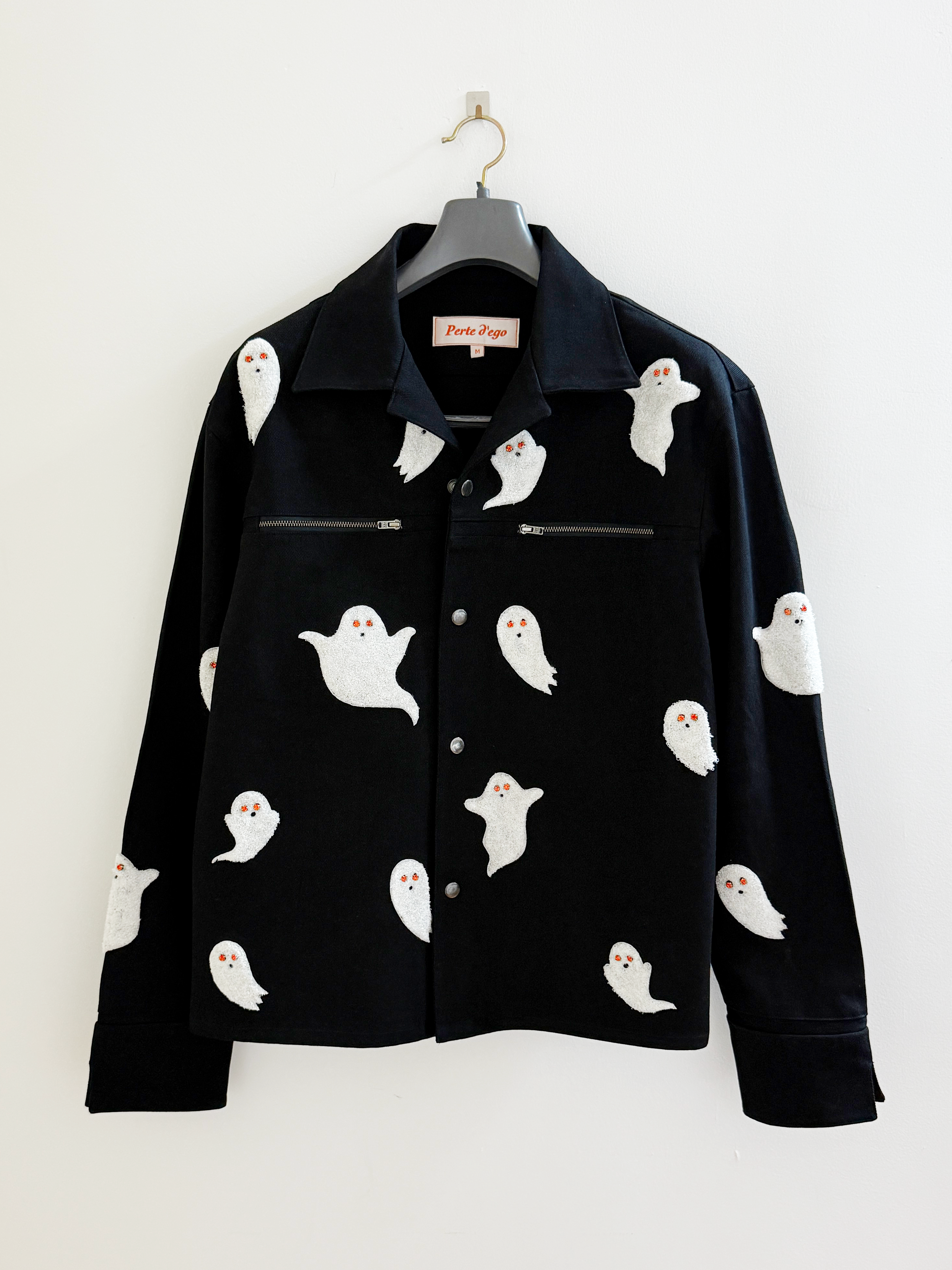 Ghostly whispers hand embroidered overshirt