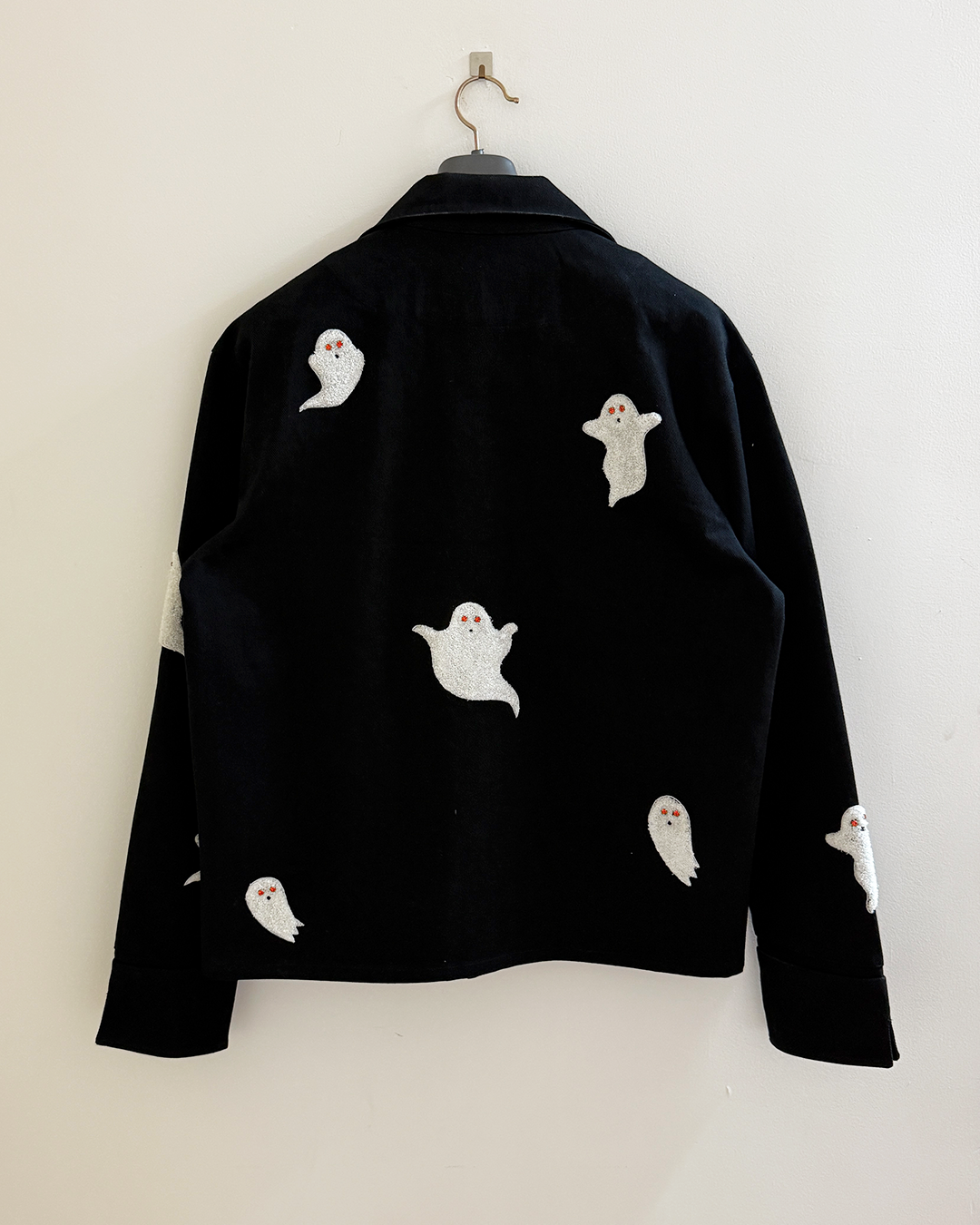 Ghostly whispers hand embroidered overshirt