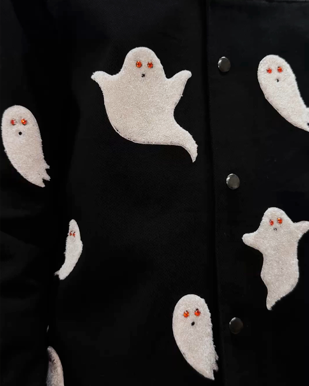 Ghostly whispers hand embroidered overshirt