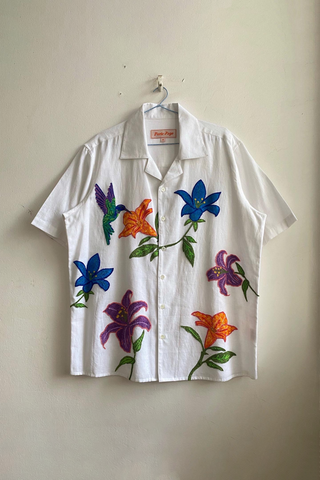 Hummingbird embroidered shirt