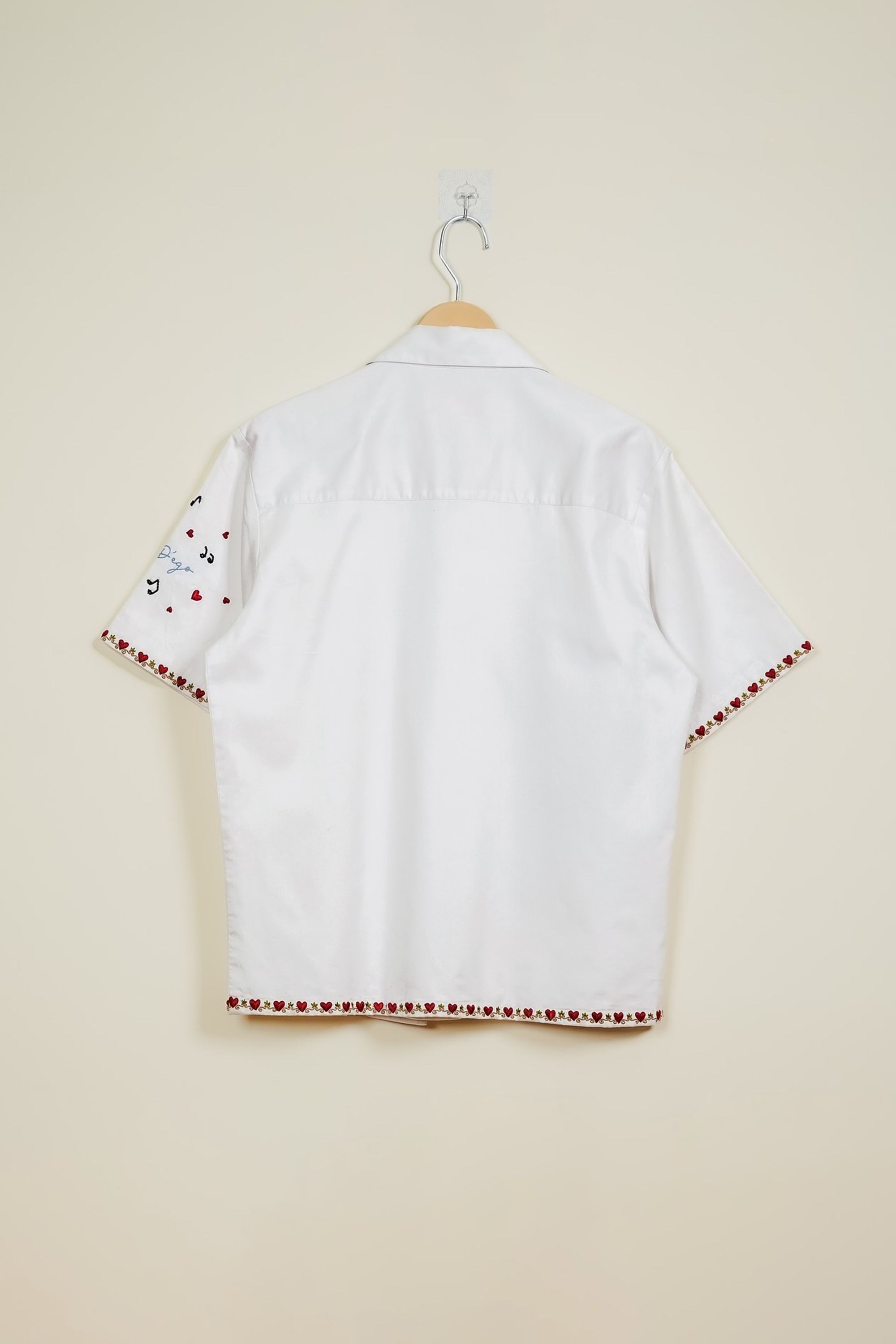 "Love songs" hand embroidered Shirt