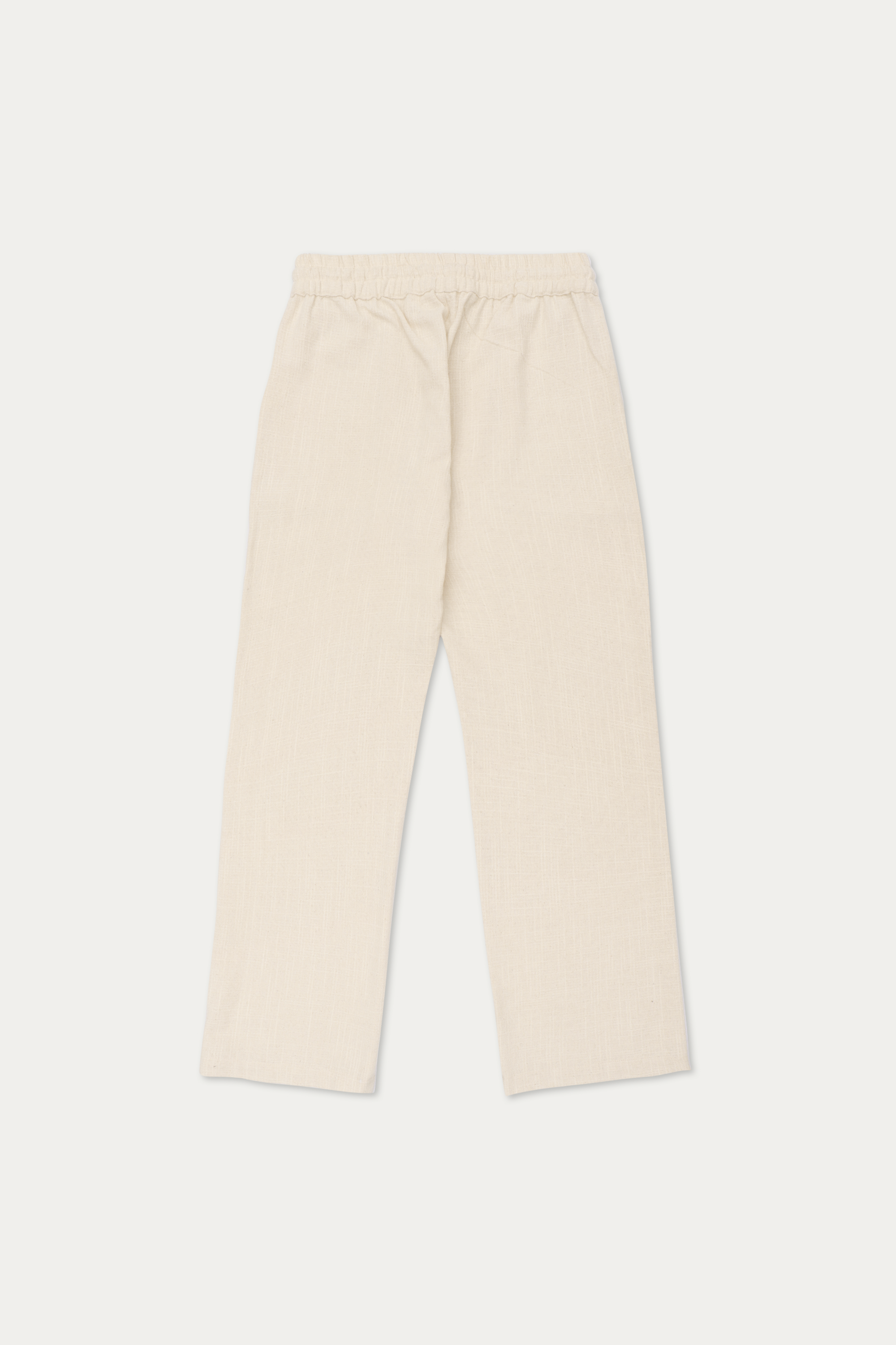 Off white textured resort pants