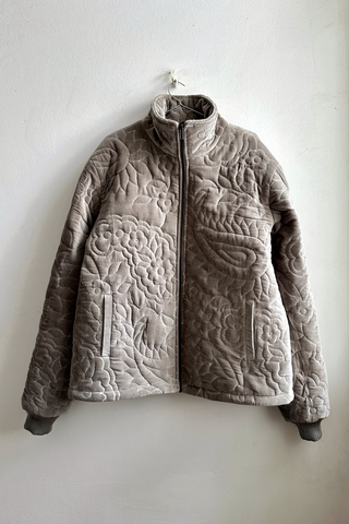Embroidered paisley quilted jacket