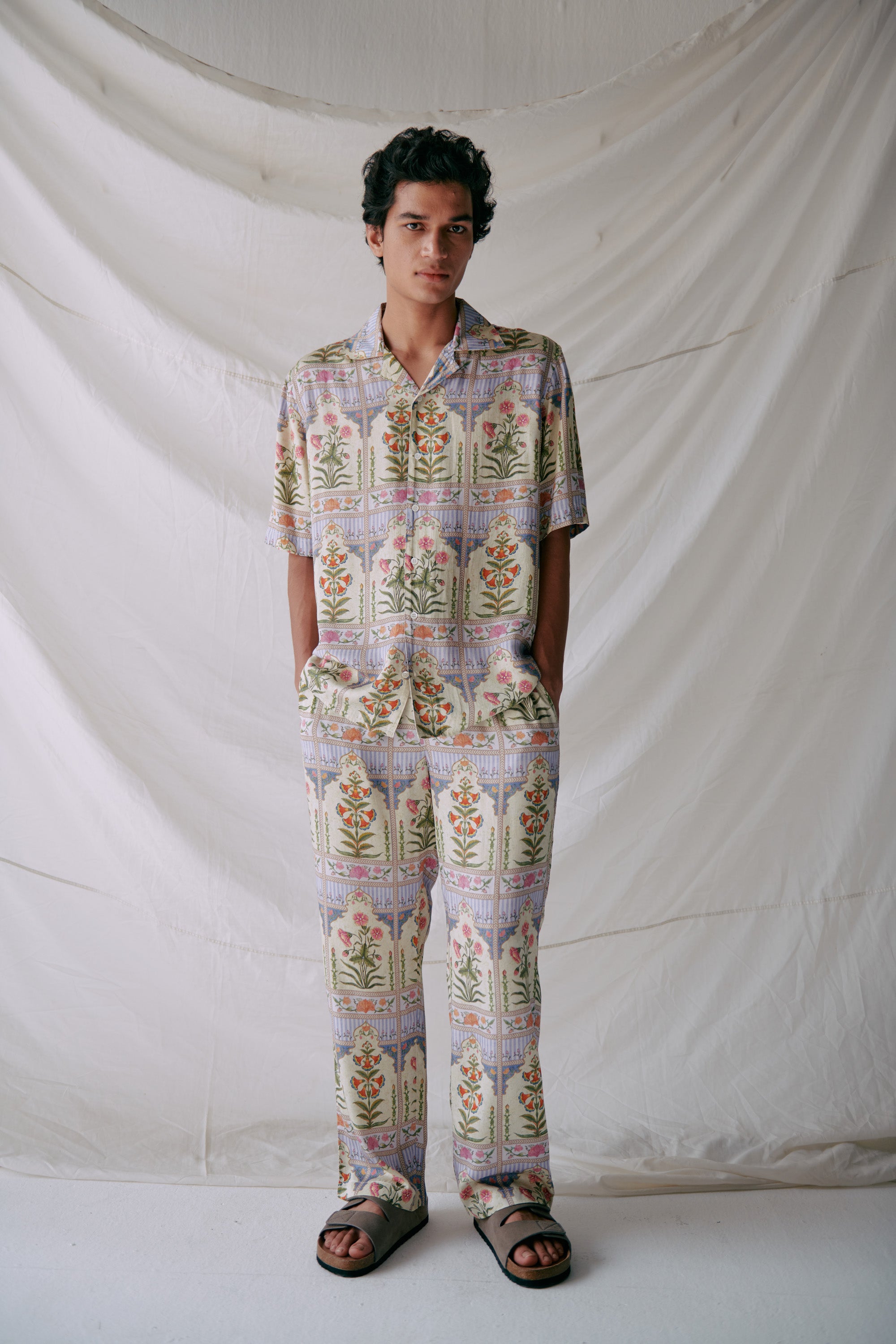 Royal floral lounge pants