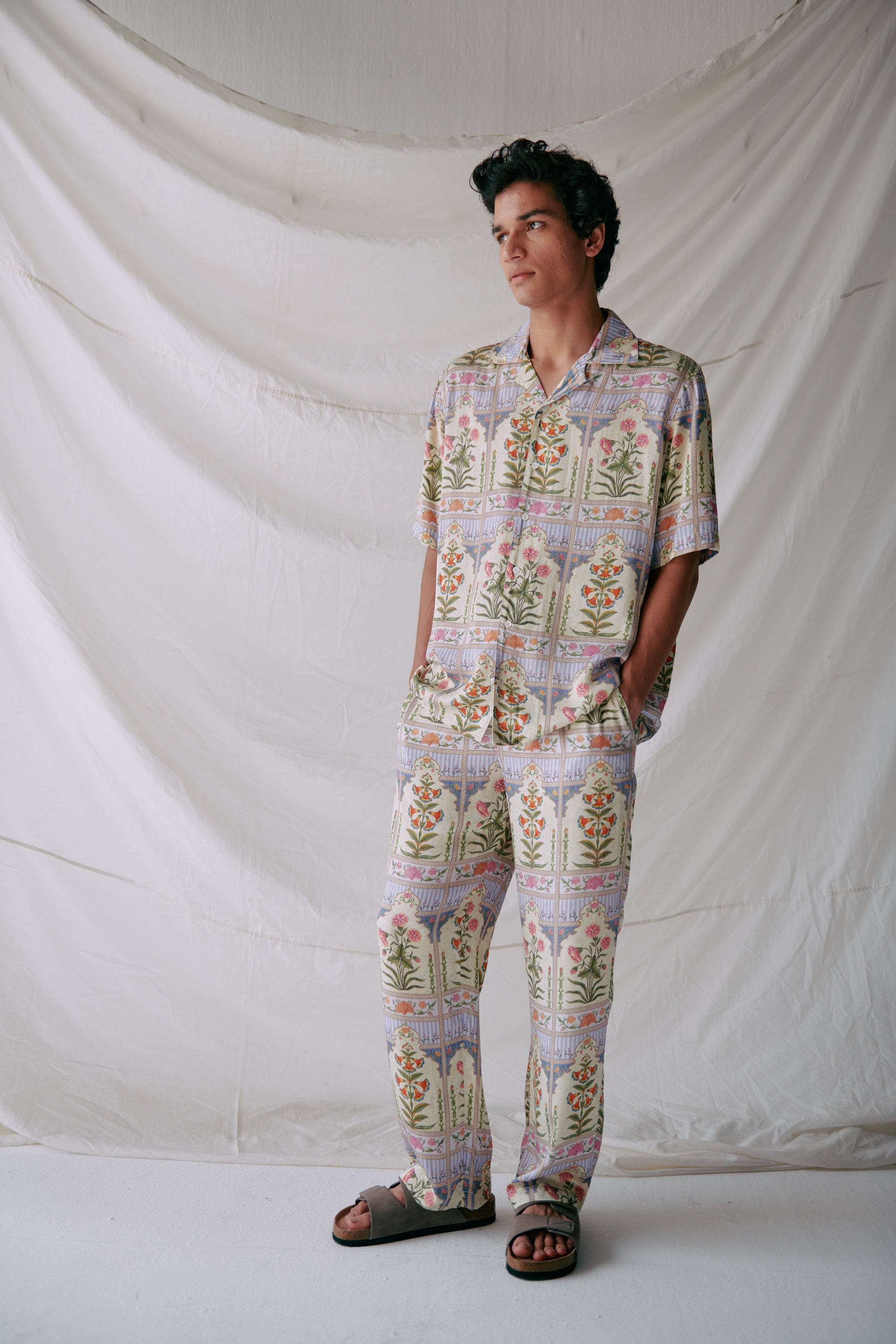 Royal floral lounge pants