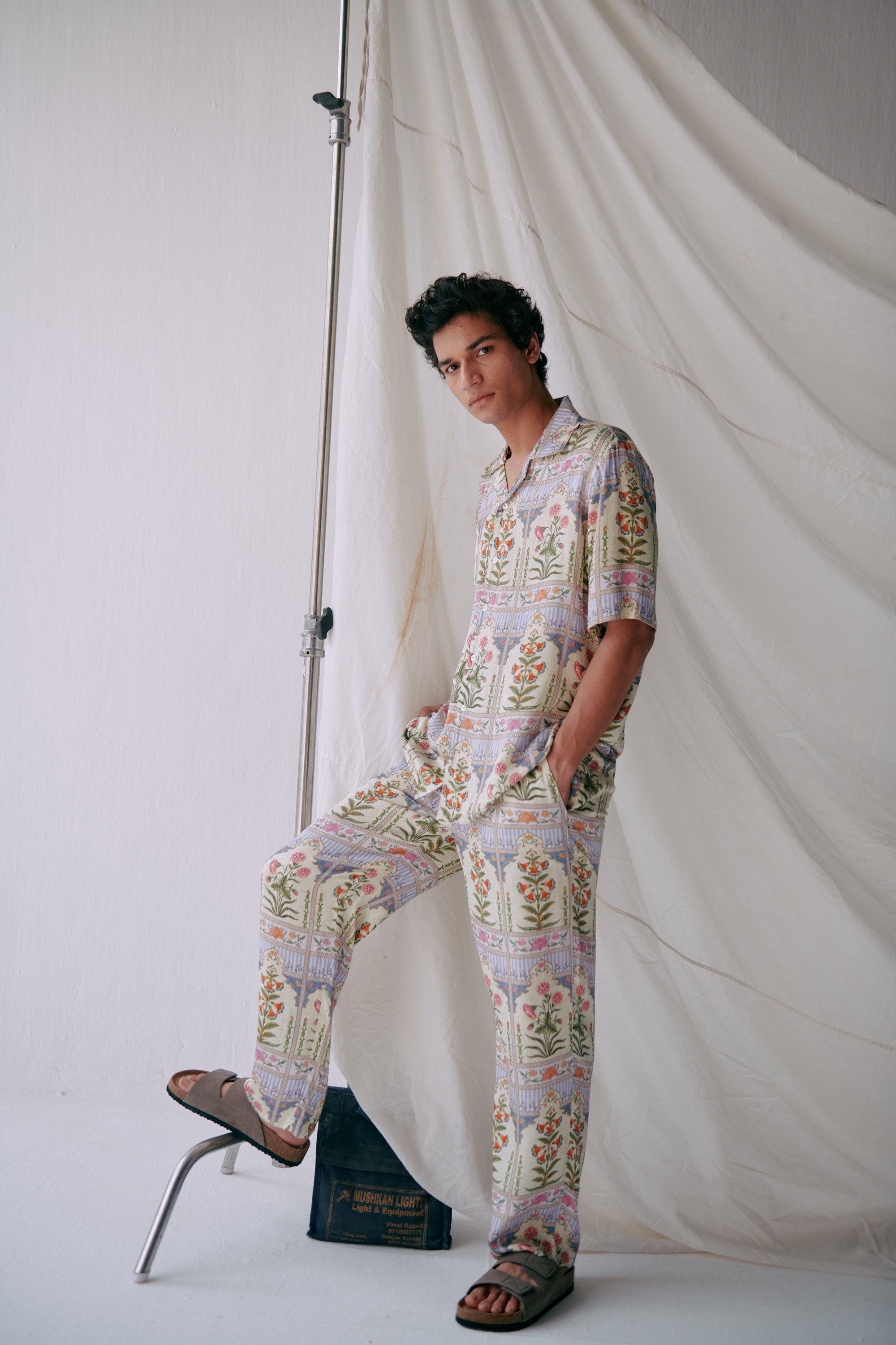 Royal floral lounge pants