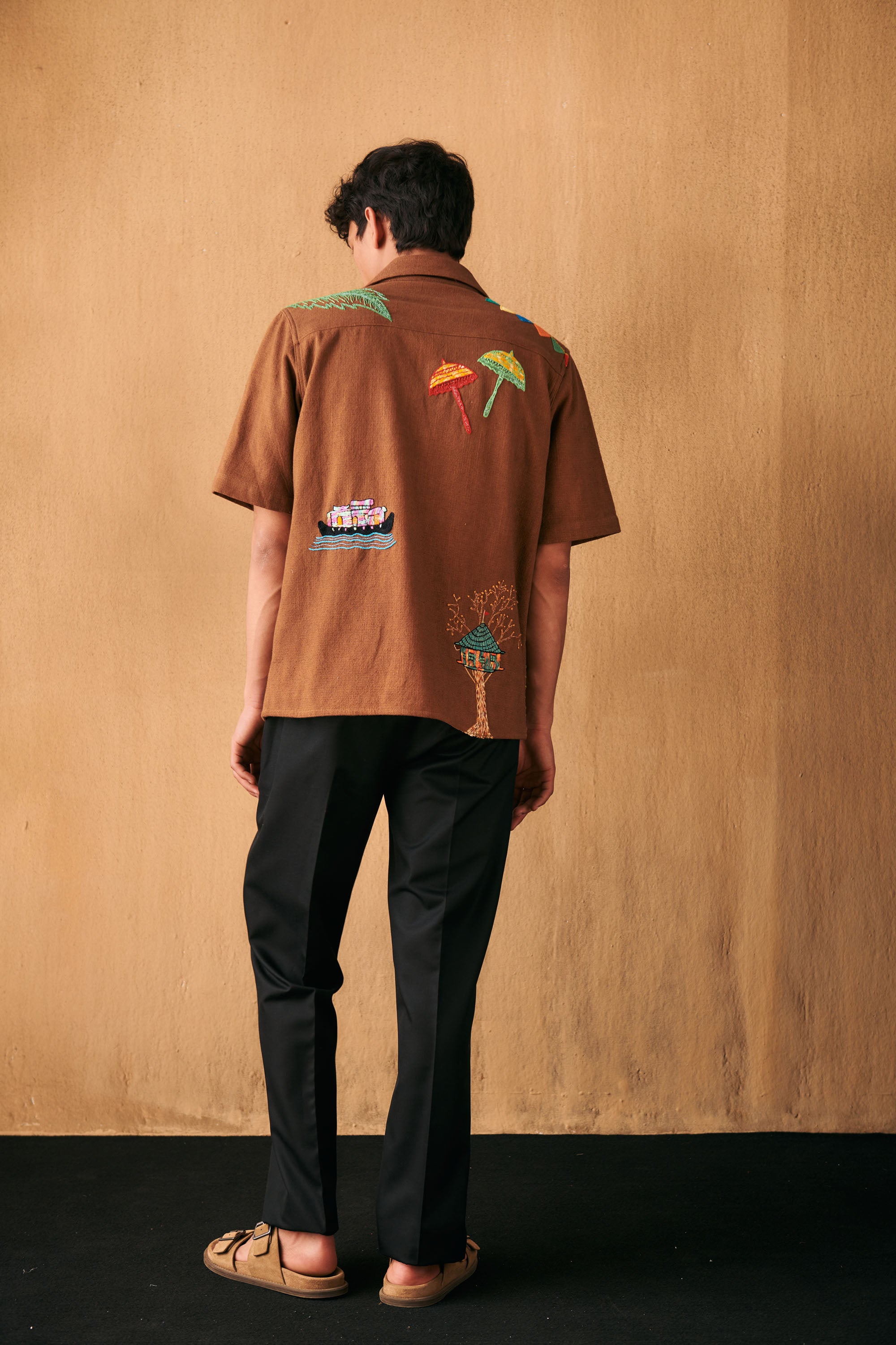 "Le scrapbook" hand embroidered Shirt