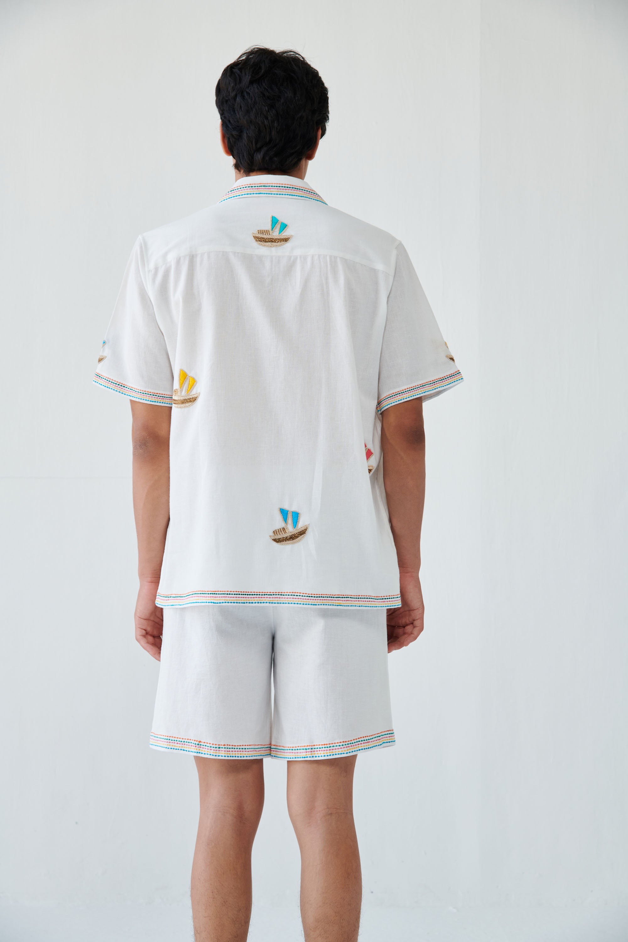 "Le Riveria" embroidered shorts