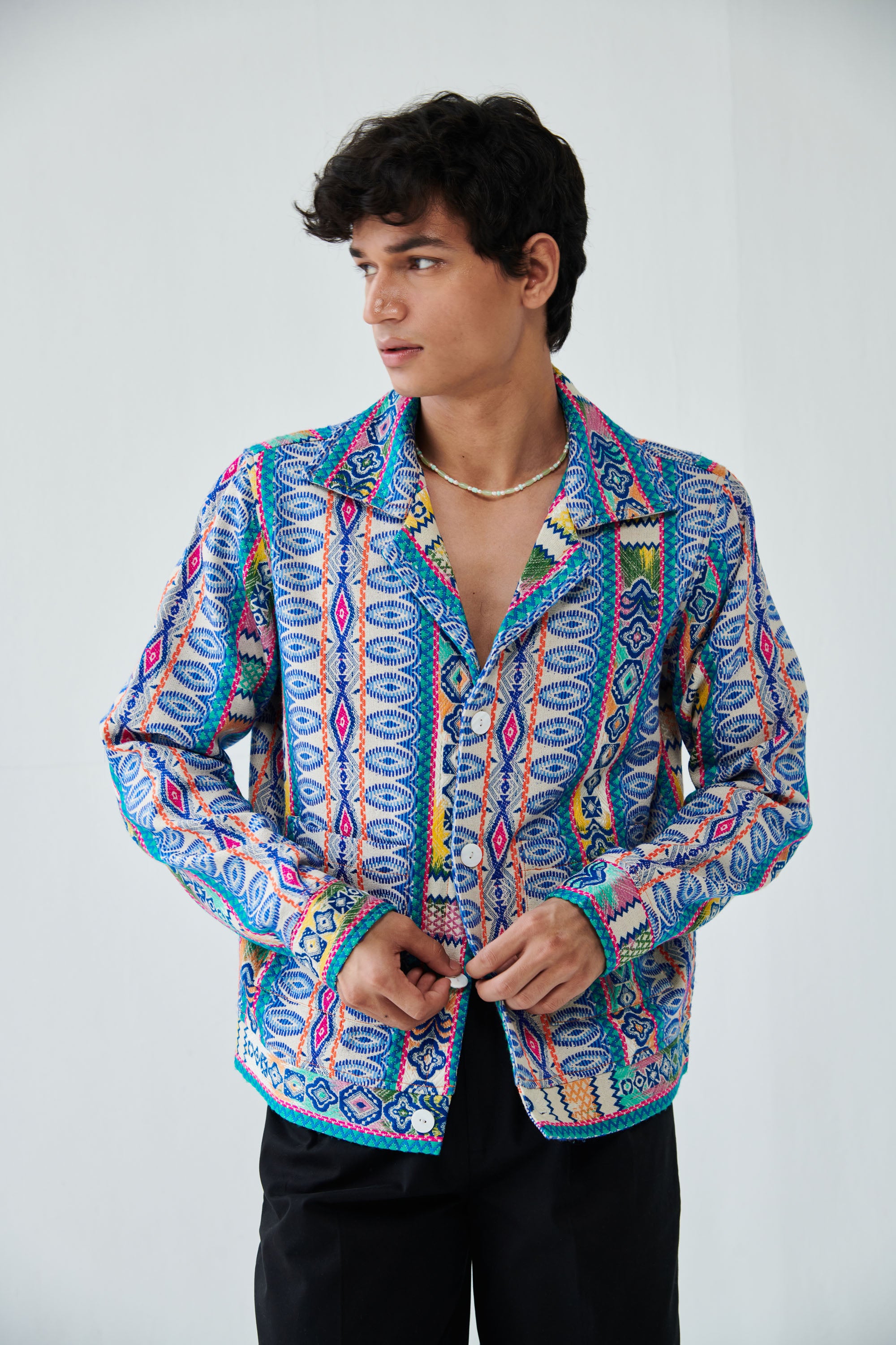 Havana jacquard jacket