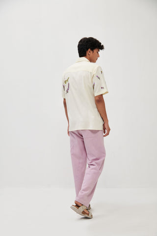 Lavender textured lounge pants
