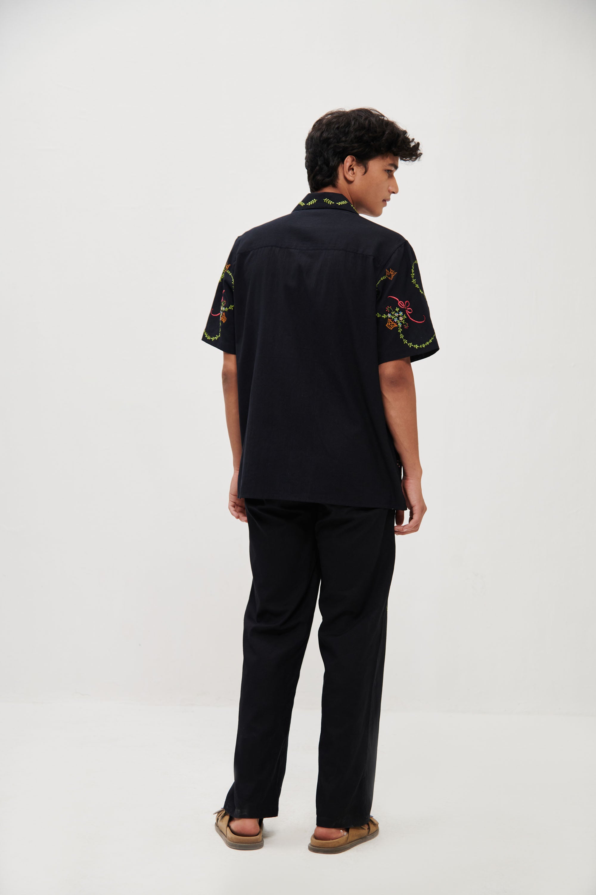 "Le Sicily" embroidered lounge pants