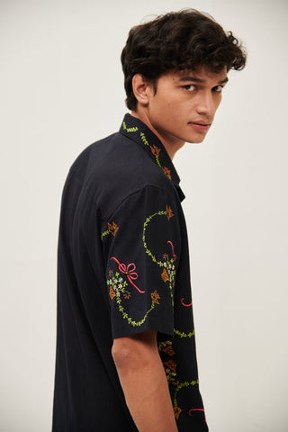 “Le Sicily” embroidered shirt
