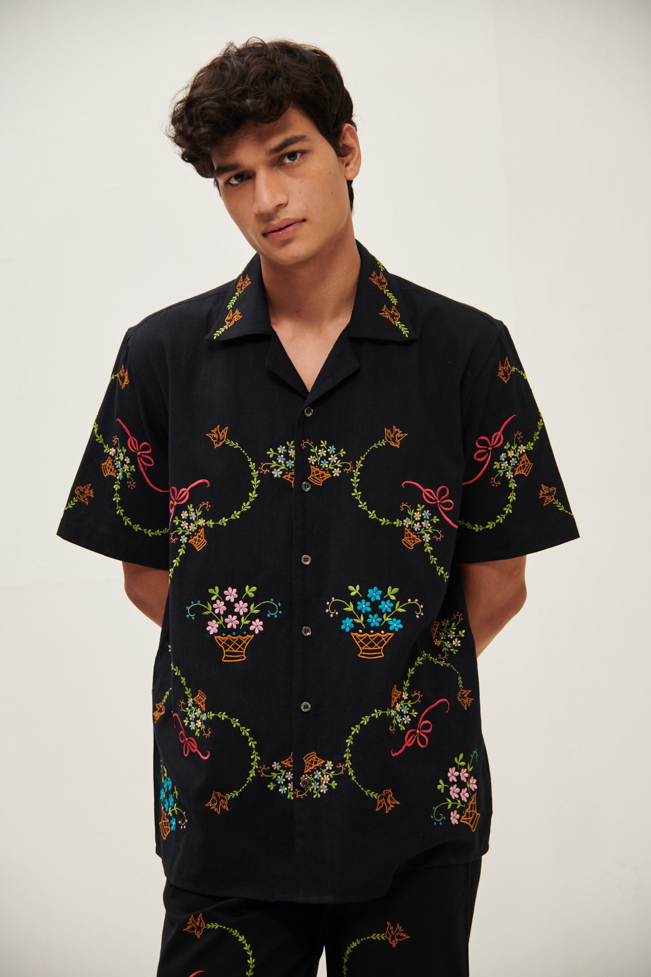 “Le Sicily” embroidered shirt