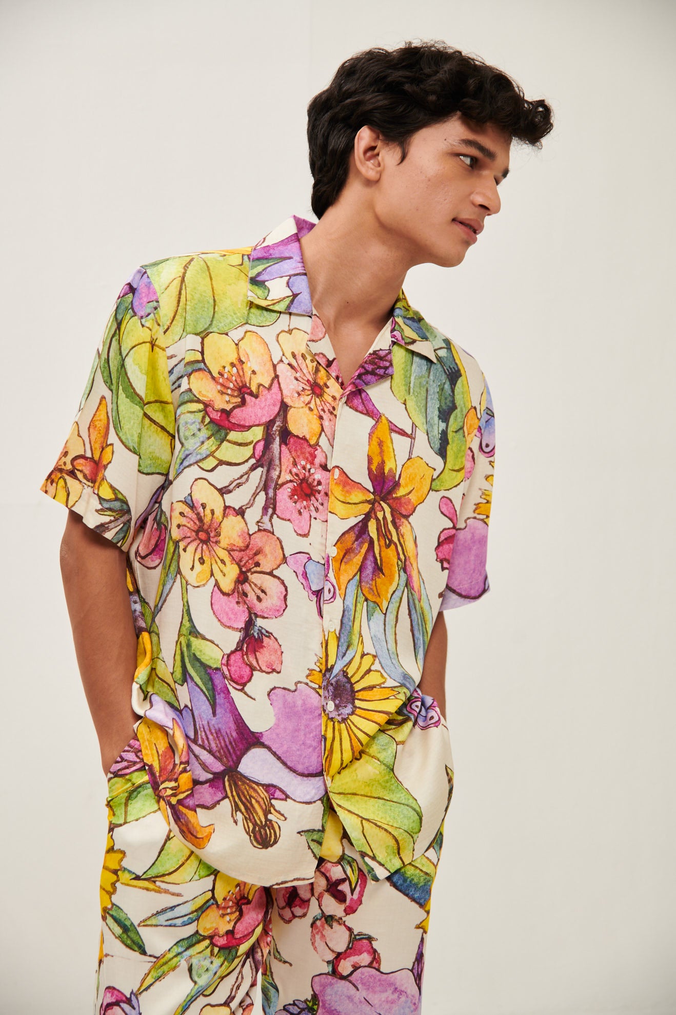 Floral sketch shirt