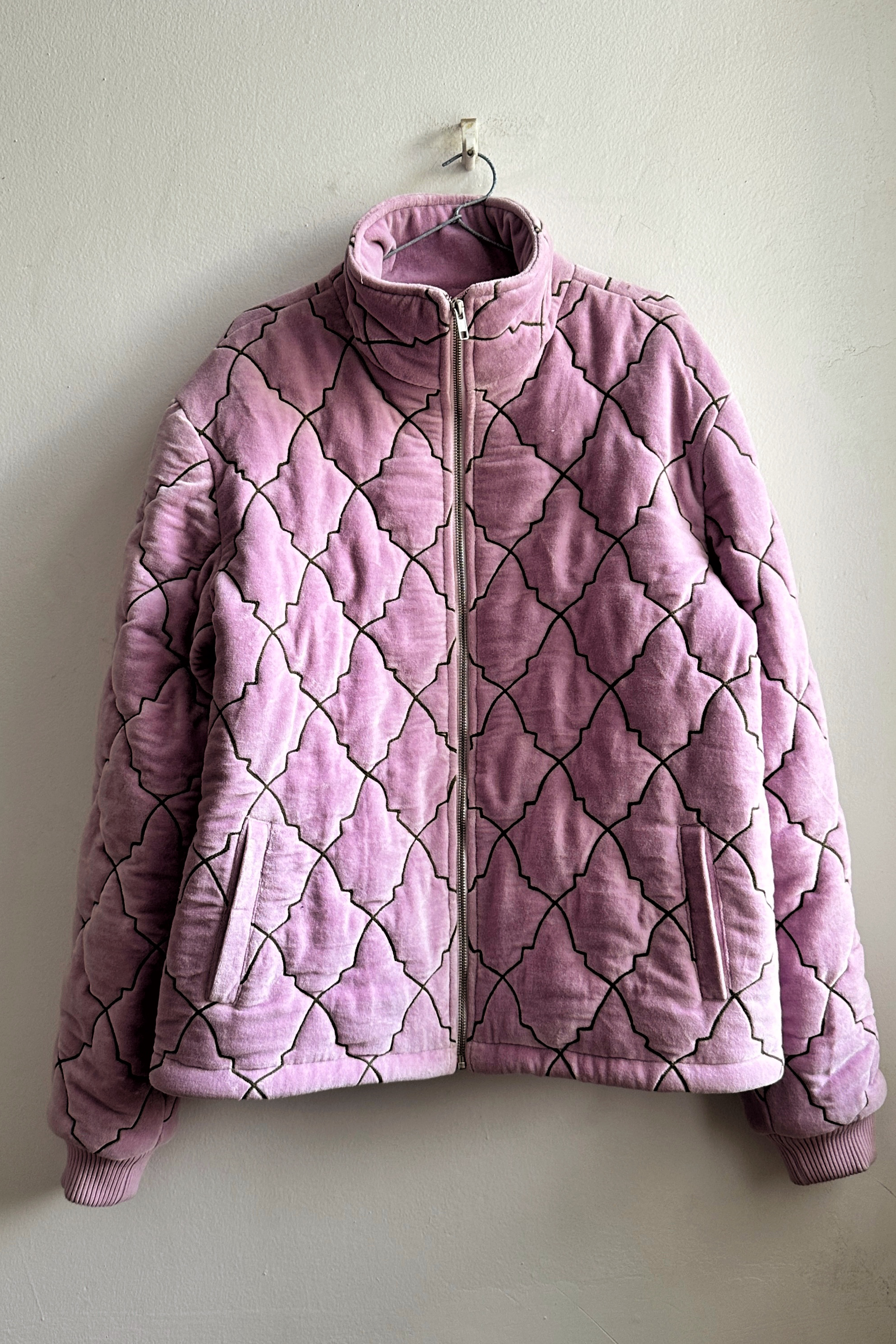 "Pink city" quilted jacket