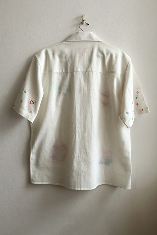 Perfect Match Hand Embroidered Shirt | Summer Beach Wedding Shirt for Men