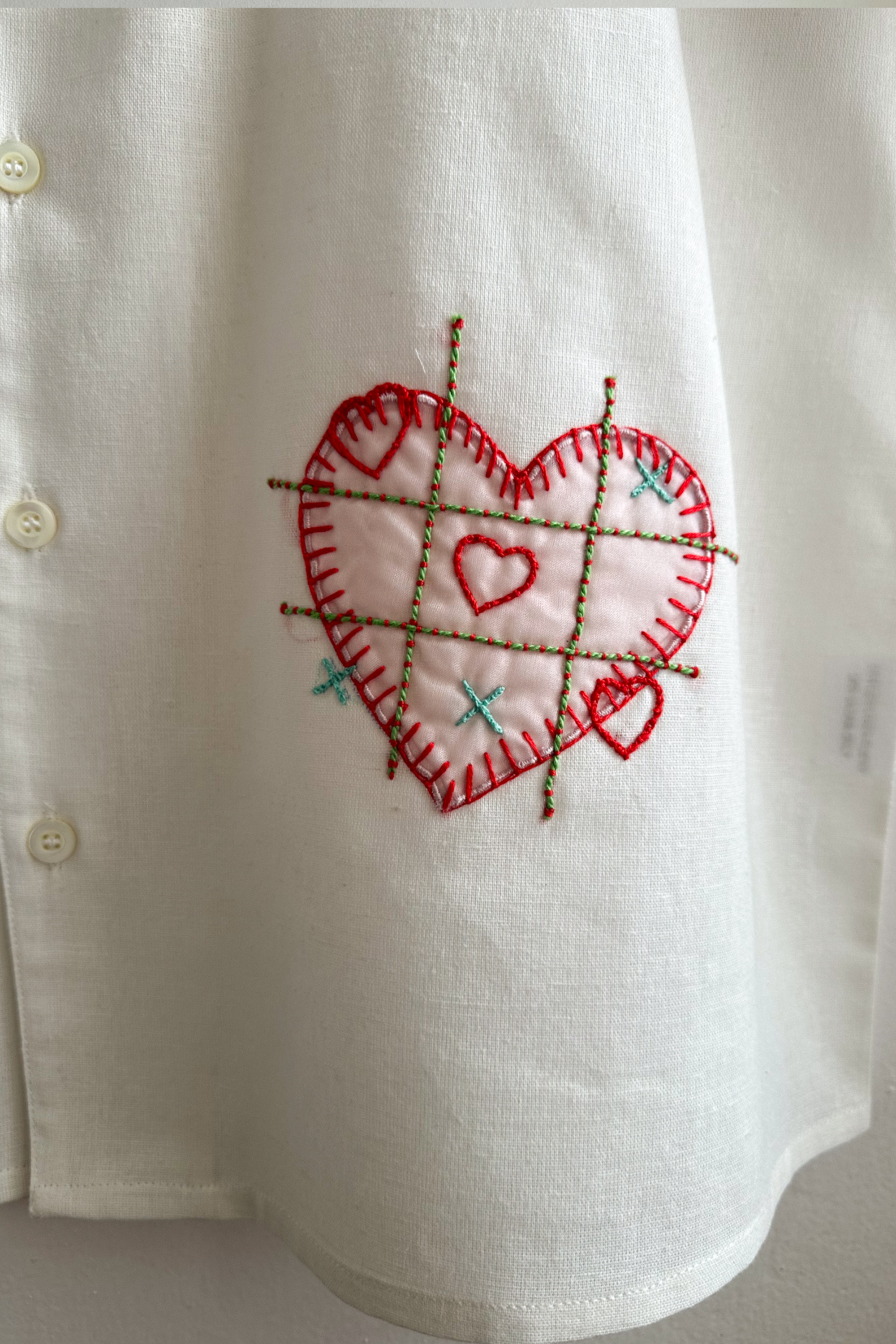 Perfect match hand embroidered shirt